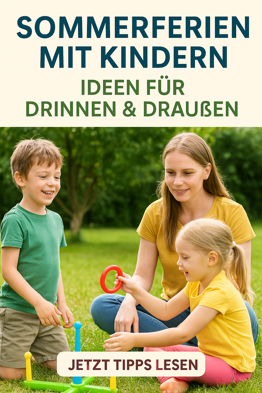 Sommerferien mit Kindern – Tipps & Ideen für drinnen und draußen