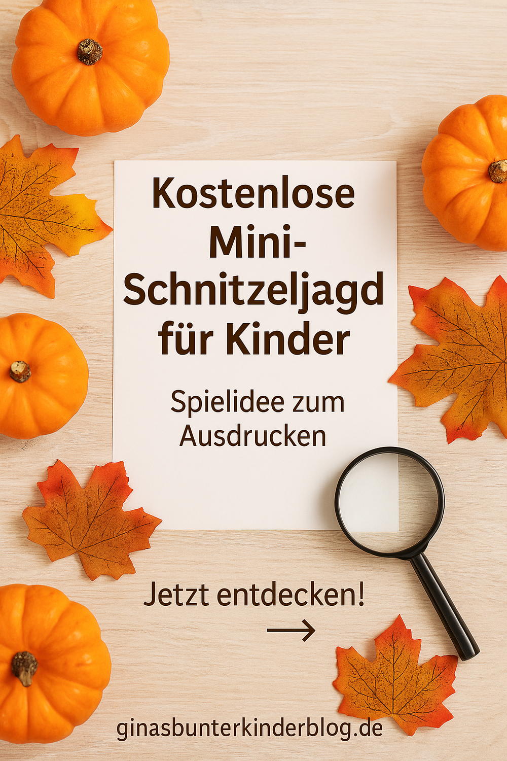Kostenlose Mini-Schnitzeljagd für Kinder – Spielidee zum Ausdrucken