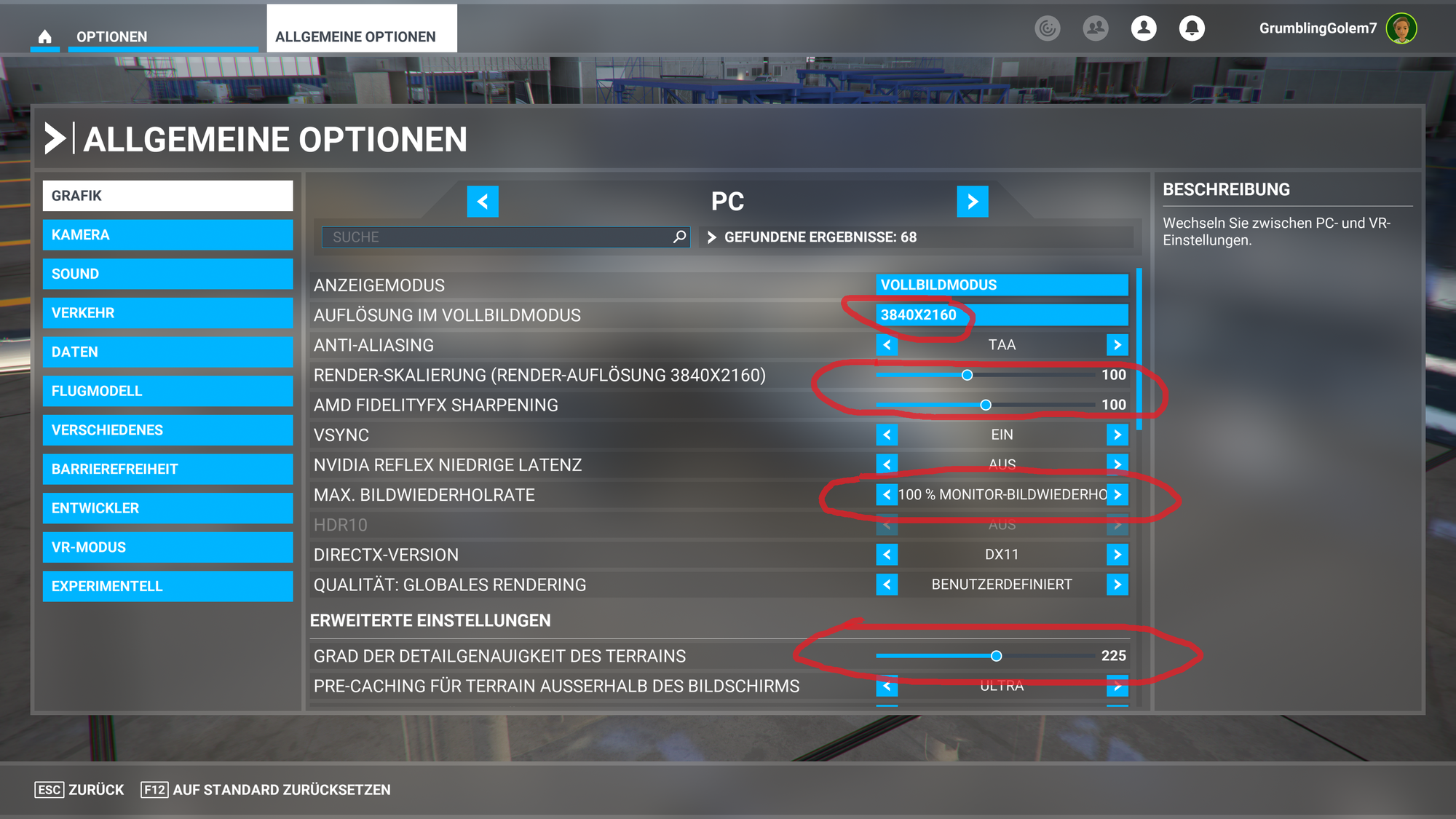 Optimierung der Grafik
