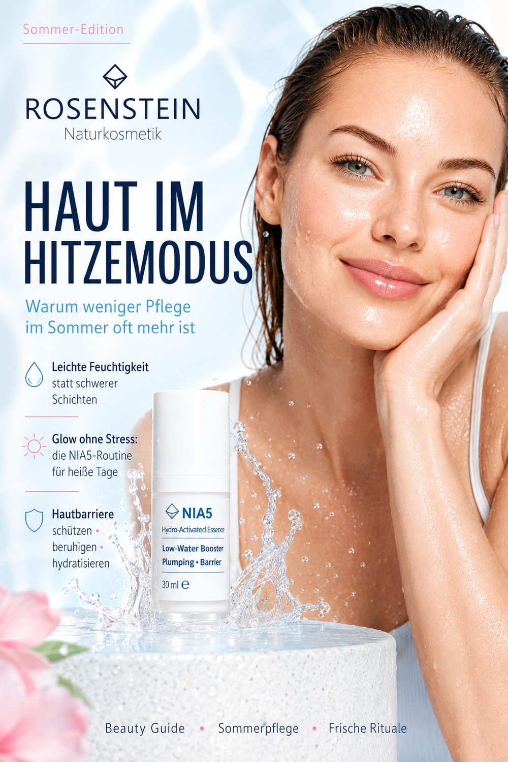 Hautpflege bei Hitze: Warum weniger im Sommer oft mehr ist