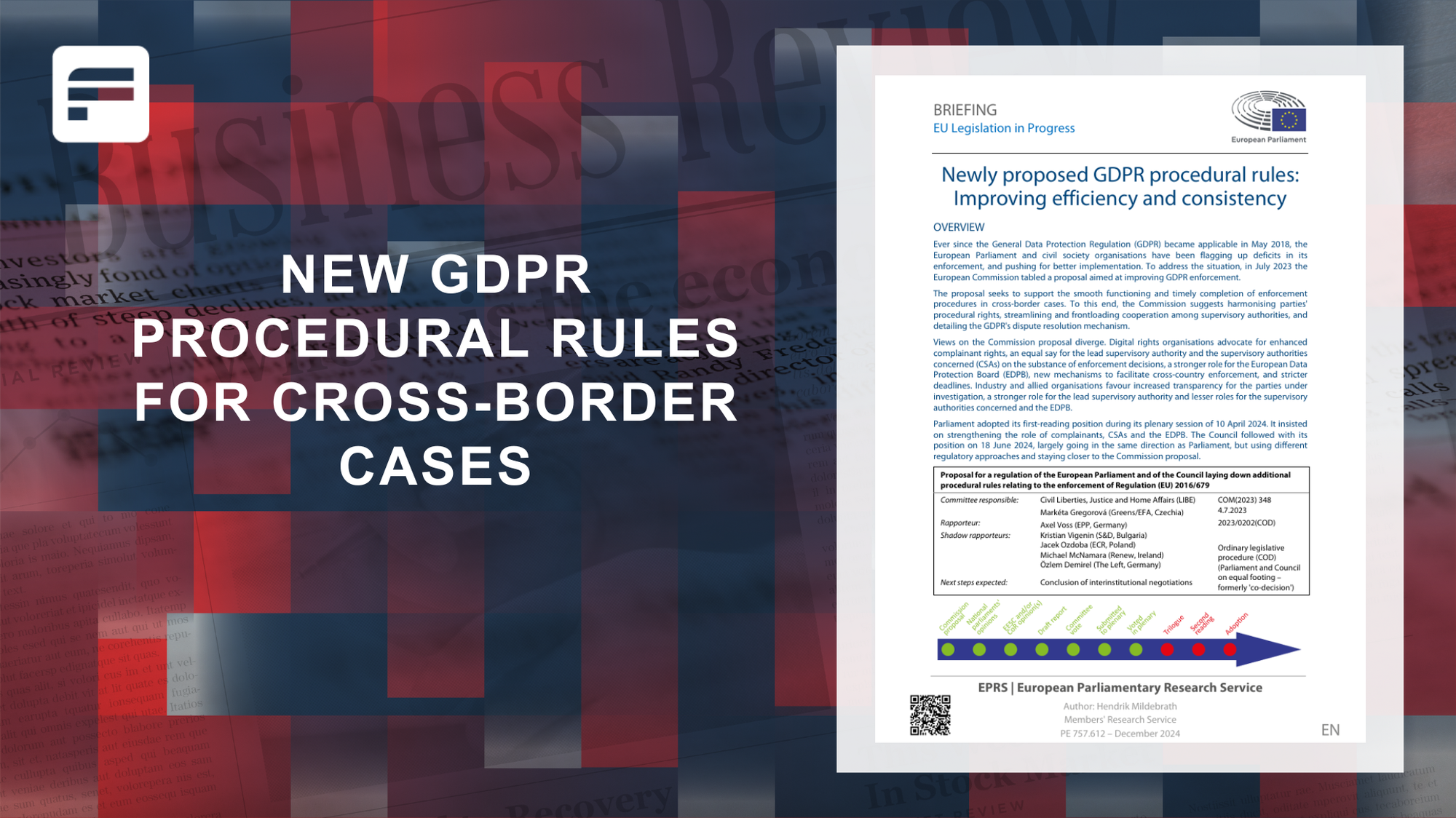 New GDPR procedural rules for cross-border cases
