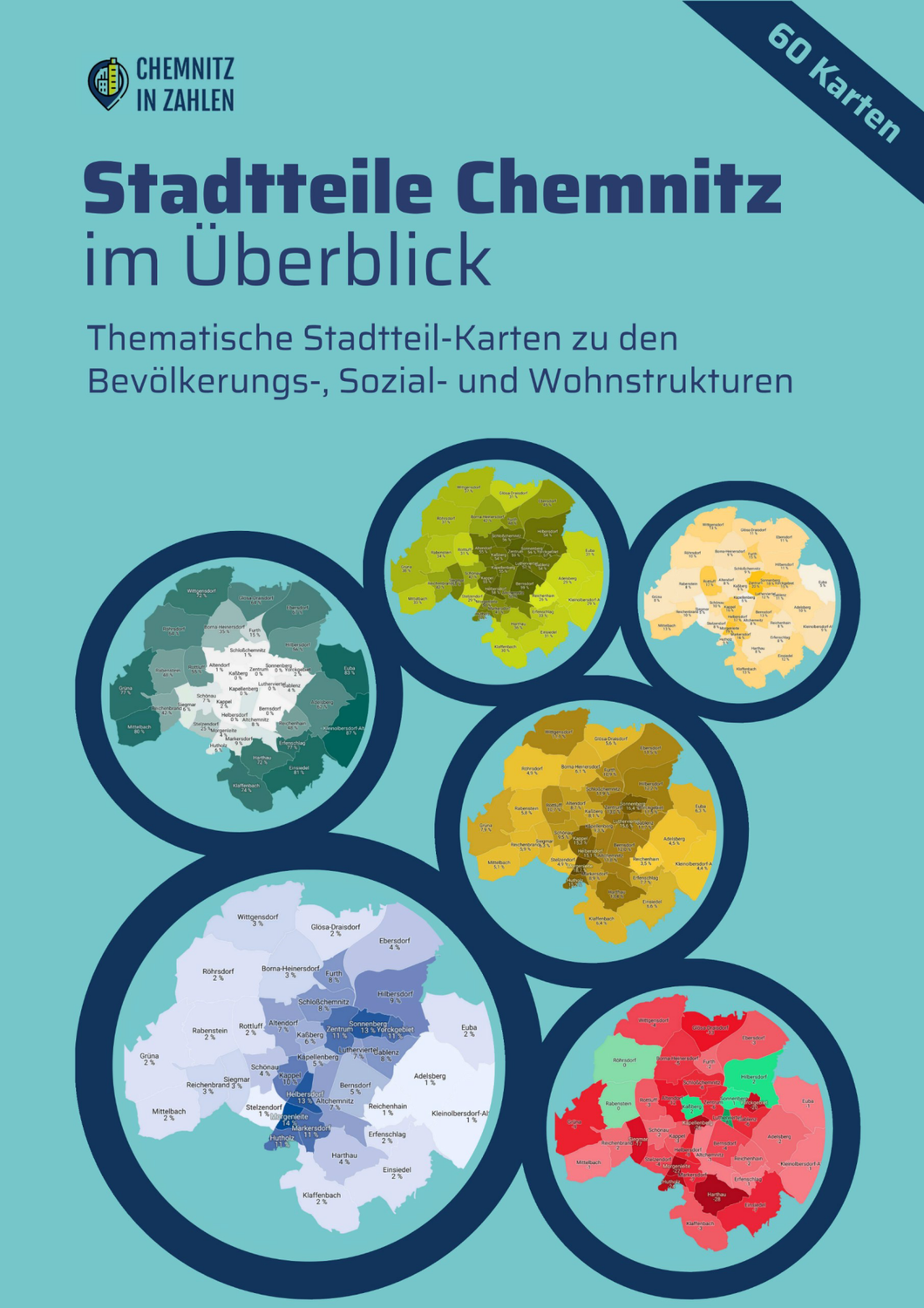Neuerscheinung "Stadtteile Chemnitz im Überblick - Thematische Stadtteilkarten zu den Bevölkerungs-, Sozial- und Wohnstrukturen"