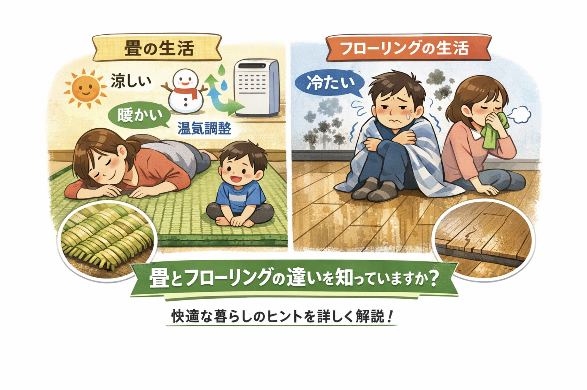 畳をフローリングにする前に知ってほしいこと｜本当に“キレイ”とは？