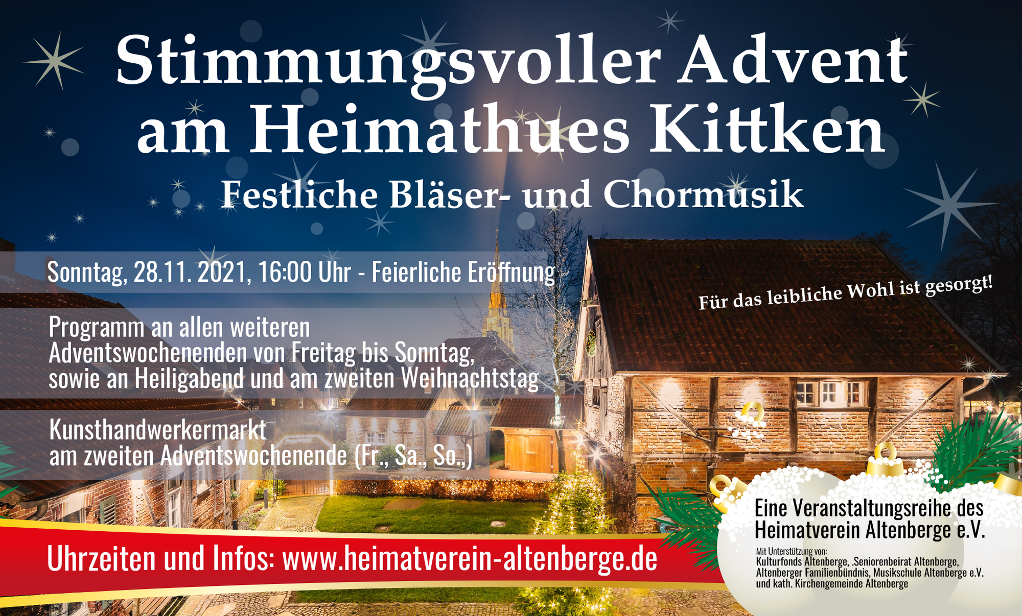 Stimmungsvoller Advent am Heimathues Kittken