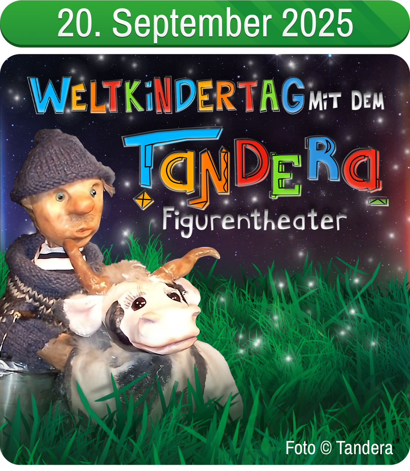 Weltkindertag mit dem Tandera Figurentheater: „Bauer Enno und seine Kuh Afrika“