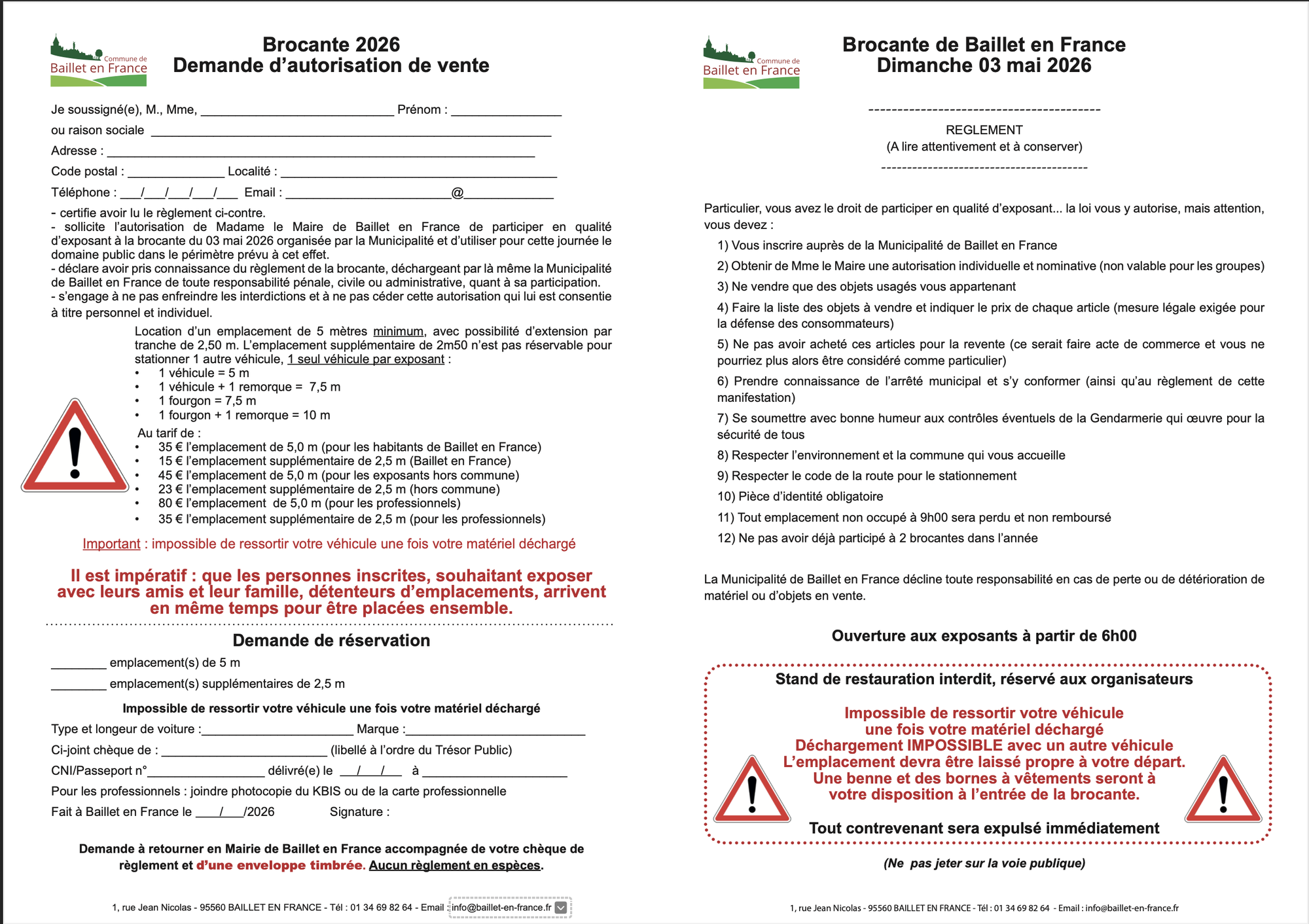 Téléchargez votre bulletin d'inscription