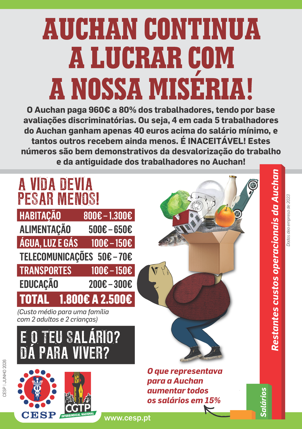 AUCHAN CONTINUA A LUCRAR COM A NOSSA MISÉRIA!