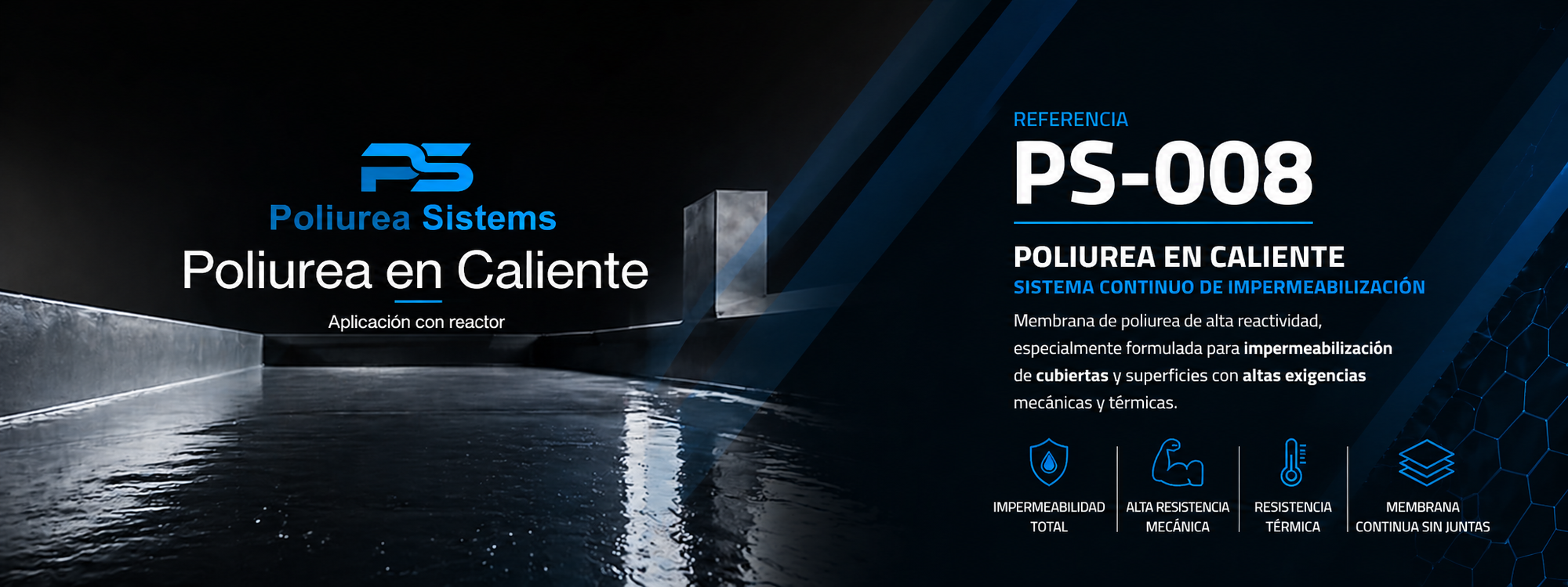 PS-008: Impermeabilización Estructural de Cubiertas y Losas de Hormigón con Máxima Elasticidad