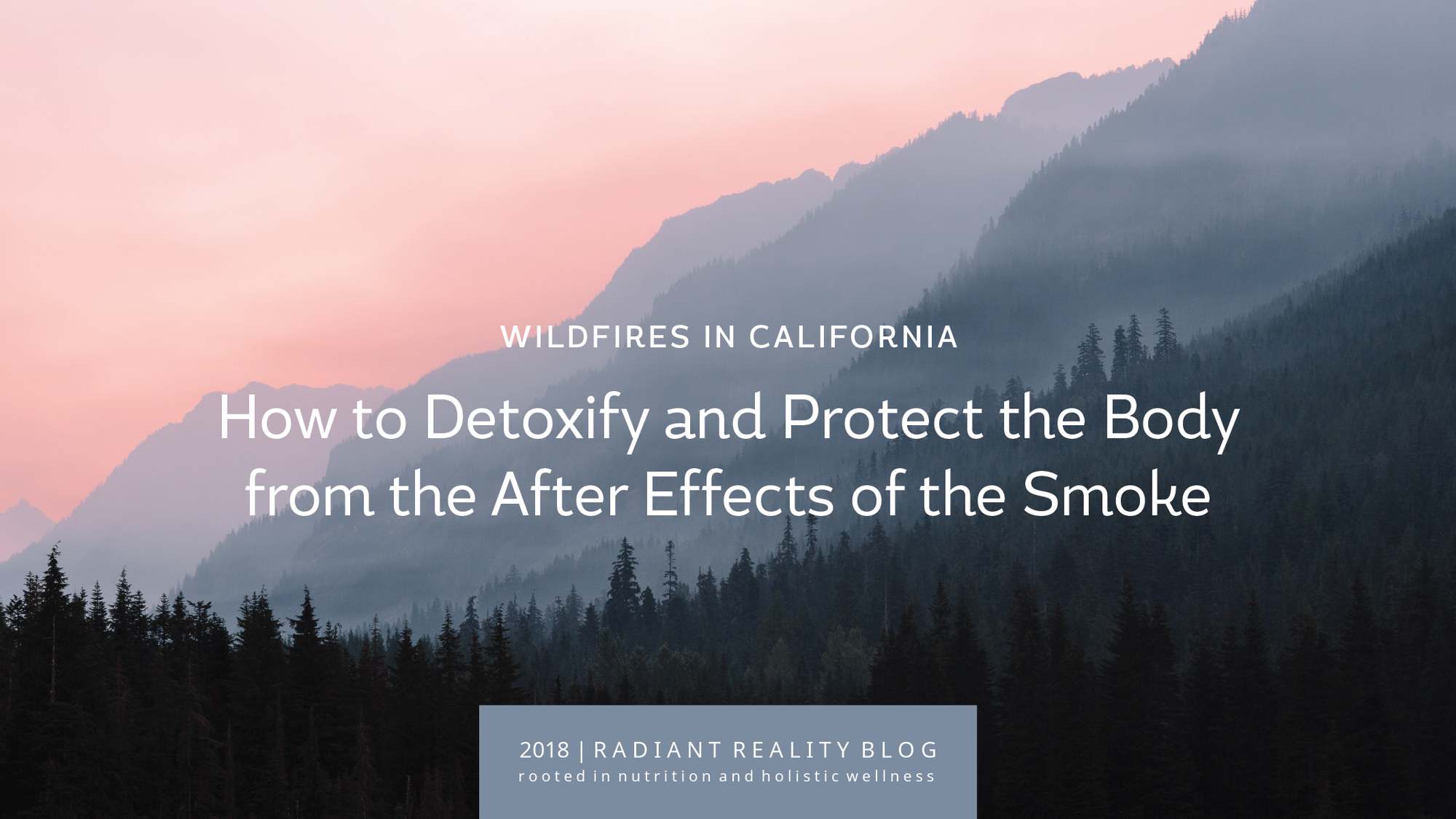 Wildfires in California. How to Detoxify and Protect the Body from the After Effects of the Smoke.