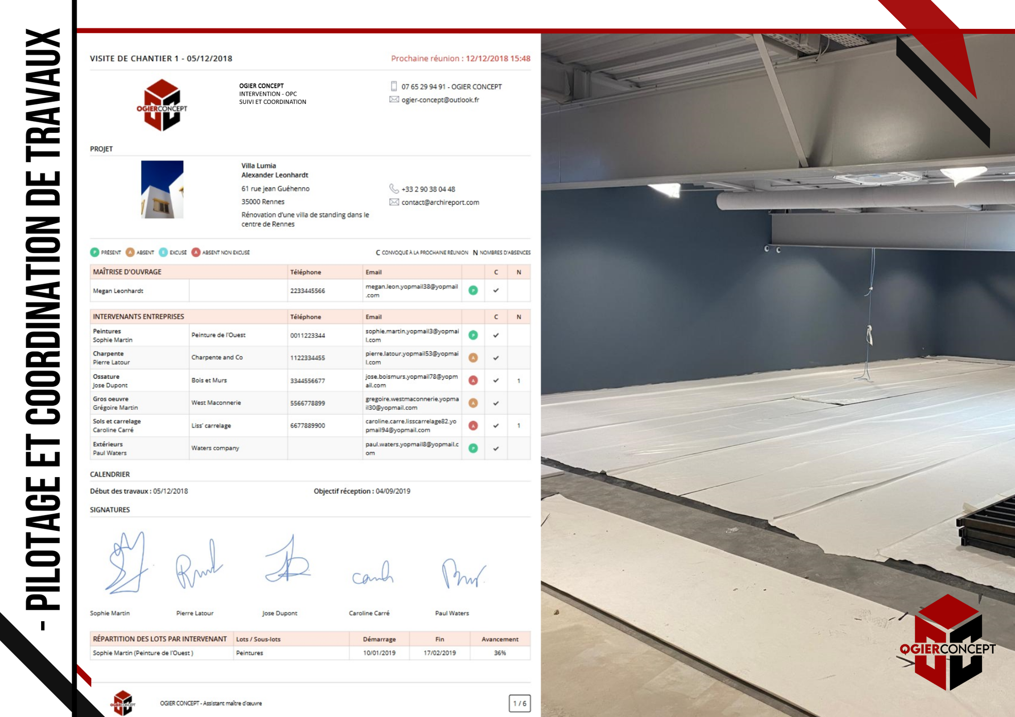 Pilotage et coordination de travaux