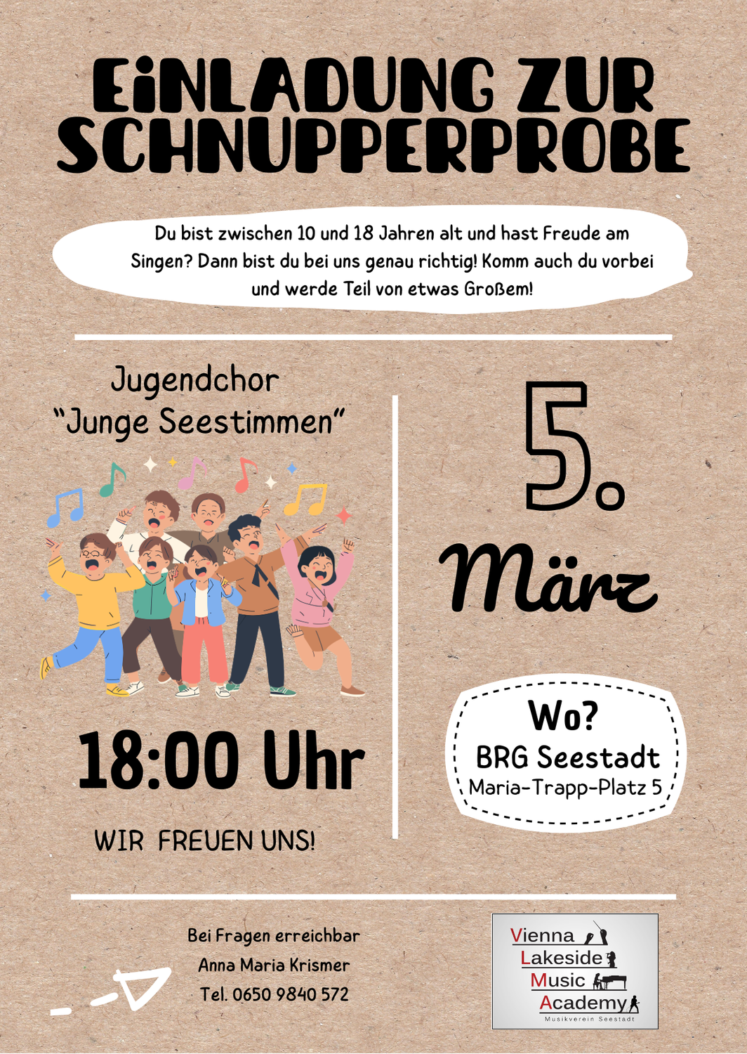Junge Seestimmen - Schnupperprobe am 5. März