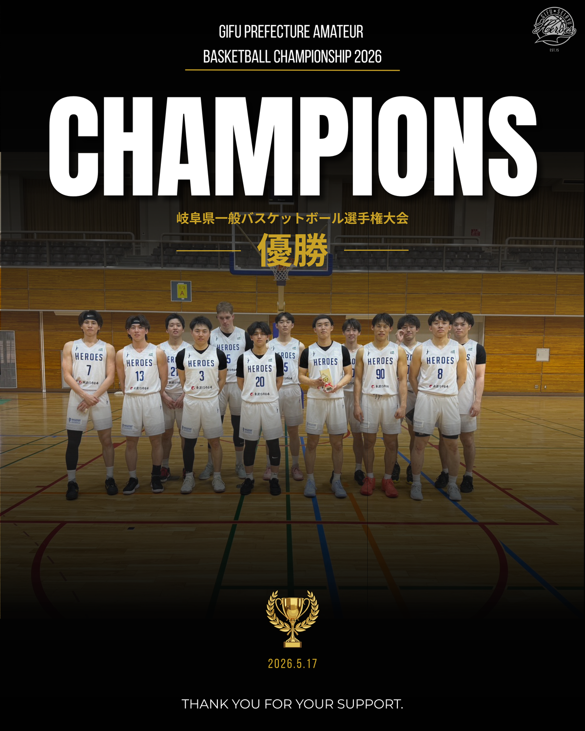 【試合結果】岐阜県一般バスケットボール選手権大会