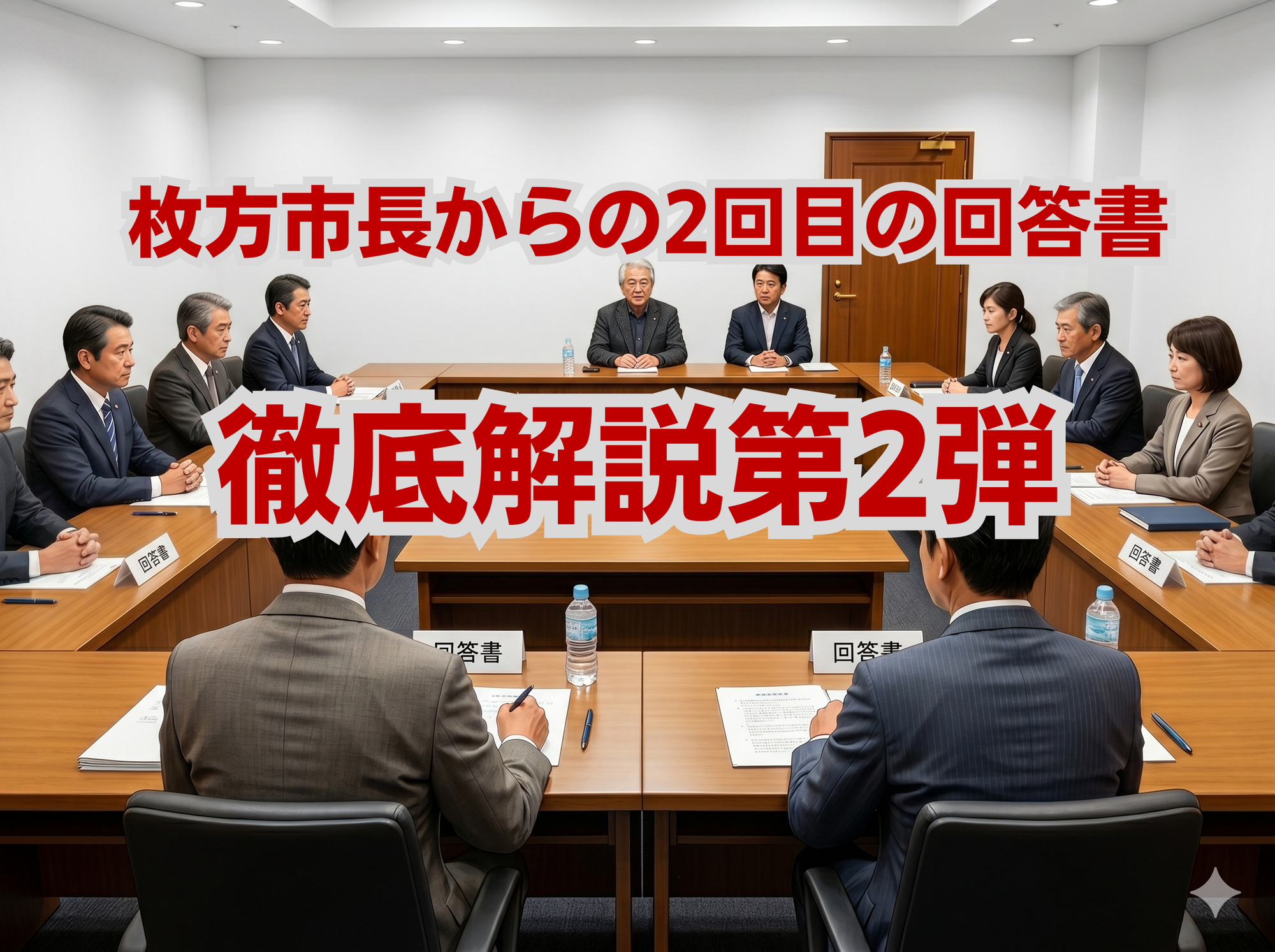 【回答分析第2弾】呆れるほどの矛盾！枚方市長の回答書が証明した「その場しのぎ」