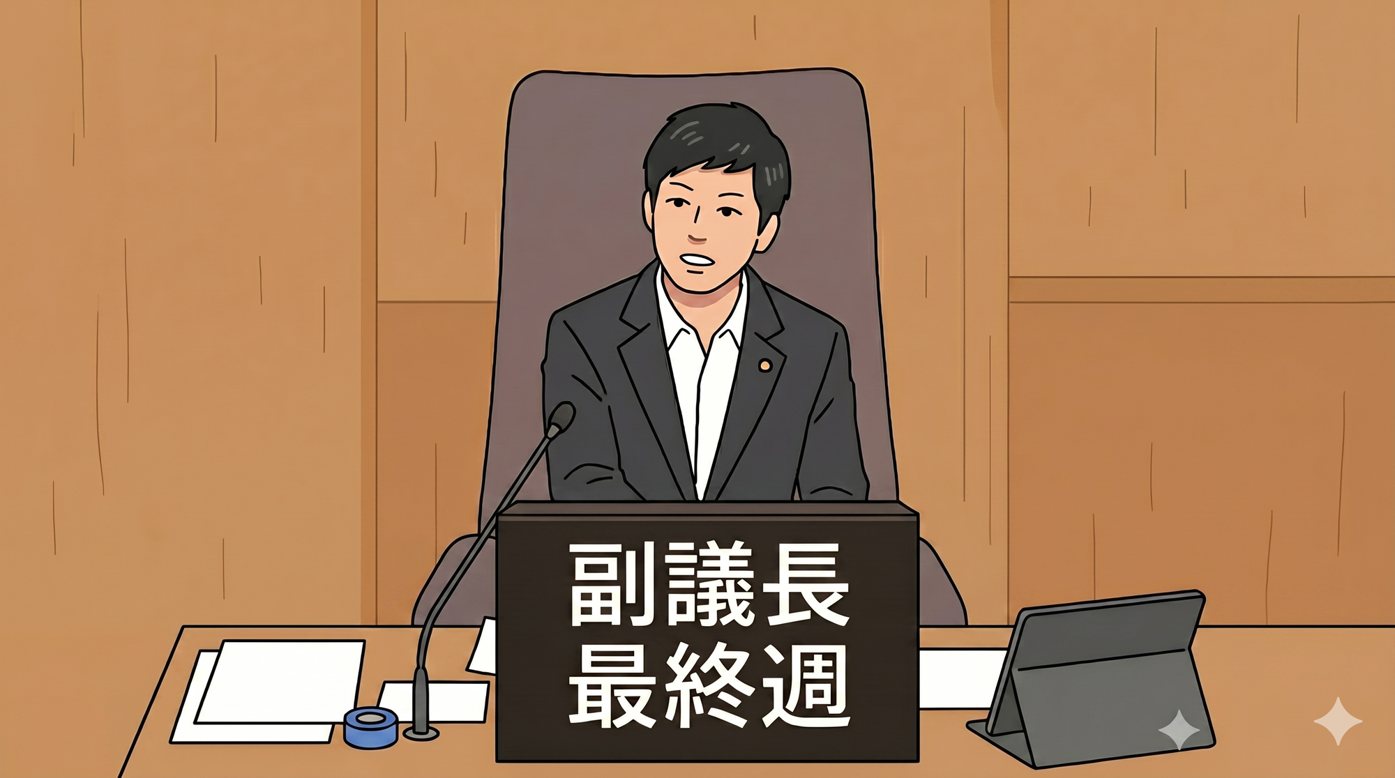 【全会一致の問責決議】最後の最後まで気の抜けない調整。副議長としての52週間を完走！