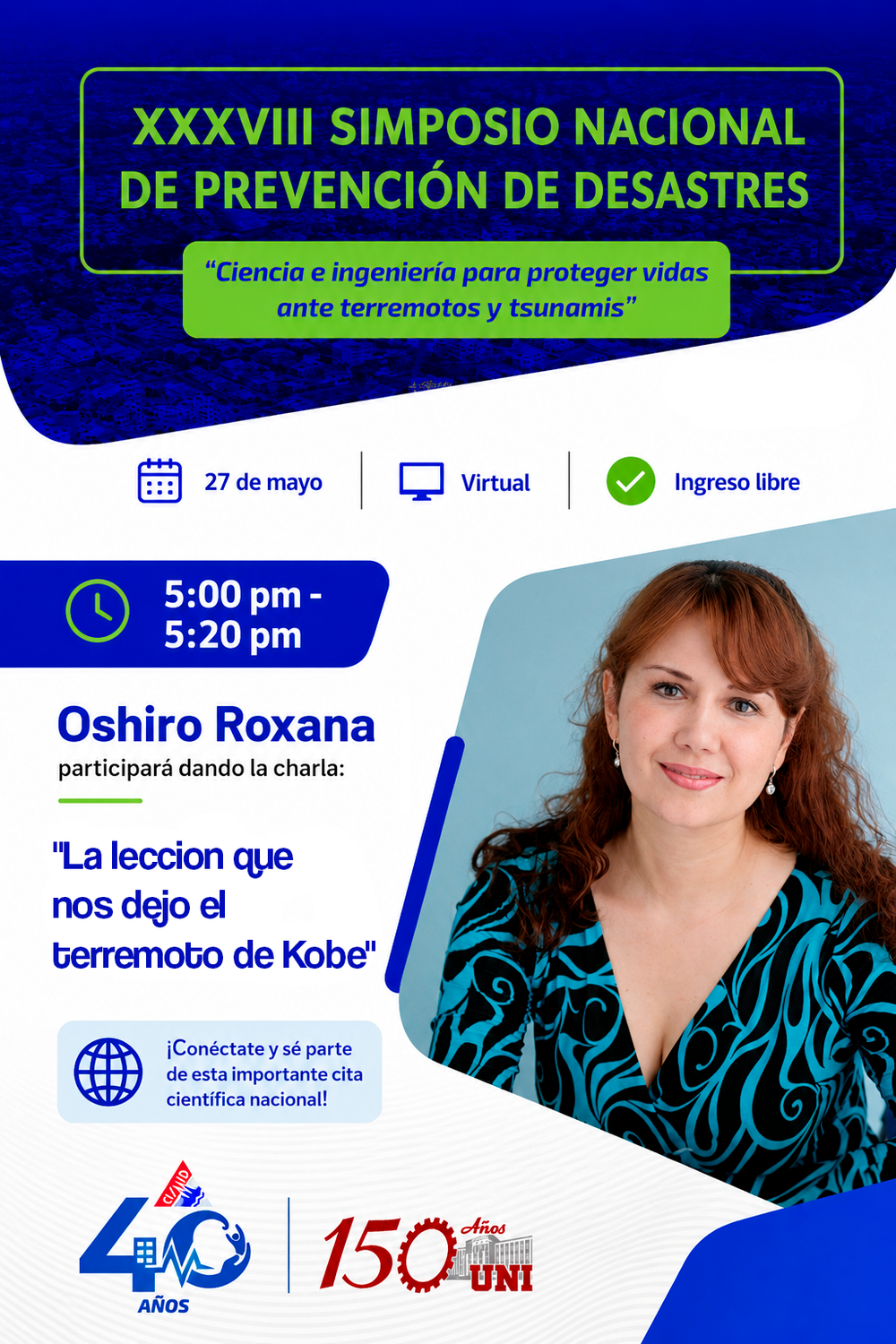 ◆◆当団体代表の大城がCISMID主催の防災講演に参加します。Nuestra directora participará en charla sobre prevención de desastres organizada por CISMID◆◆
