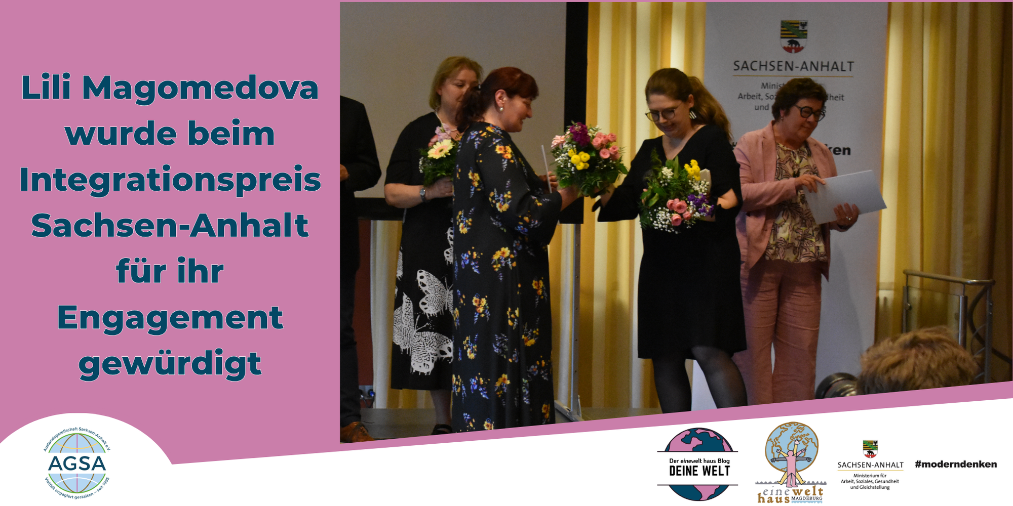 Aus eigenem Schmerz erwuchs Solidarität | Lili Magomedova wurde beim Integrationspreis Sachsen-Anhalt für ihr Engagement gewürdigt