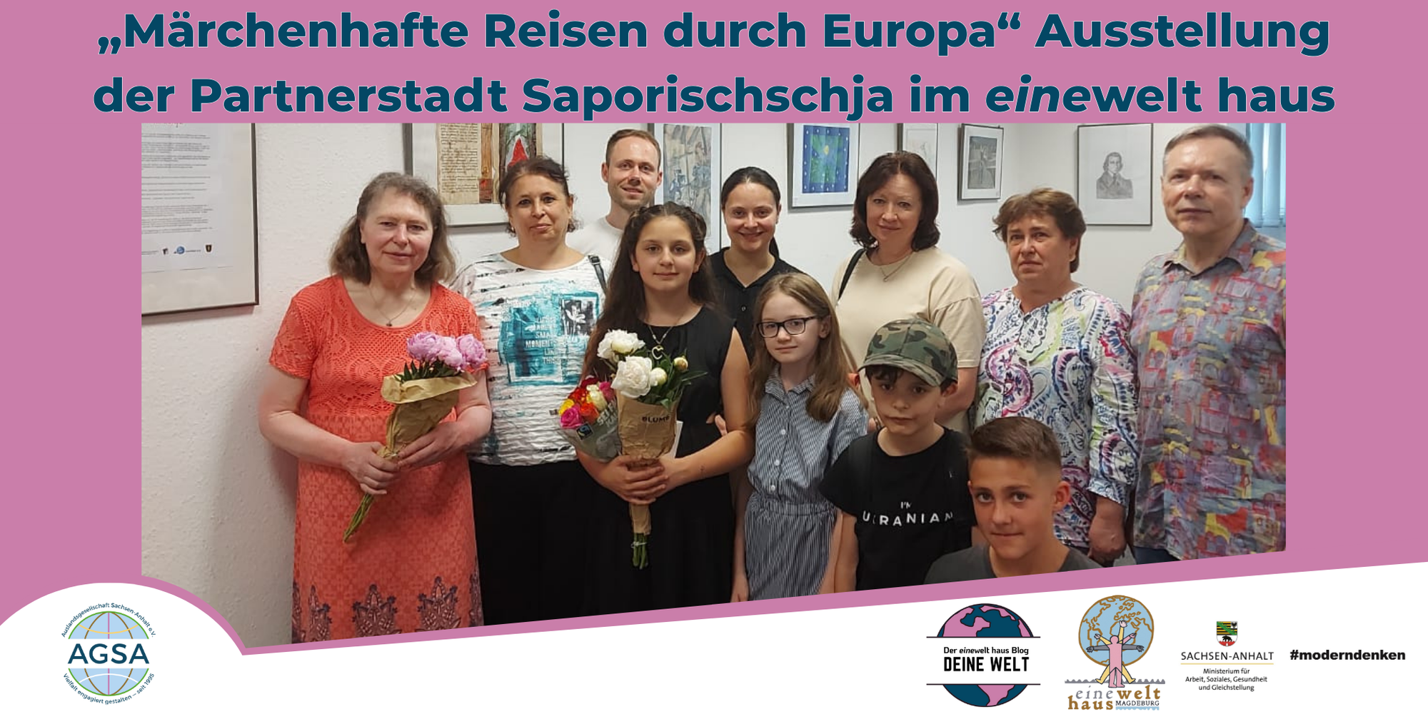 „Märchenhafte Reisen durch Europa“ Ausstellung im Zeichen der Partnerschaft zu Saporischschja im einewelt haus