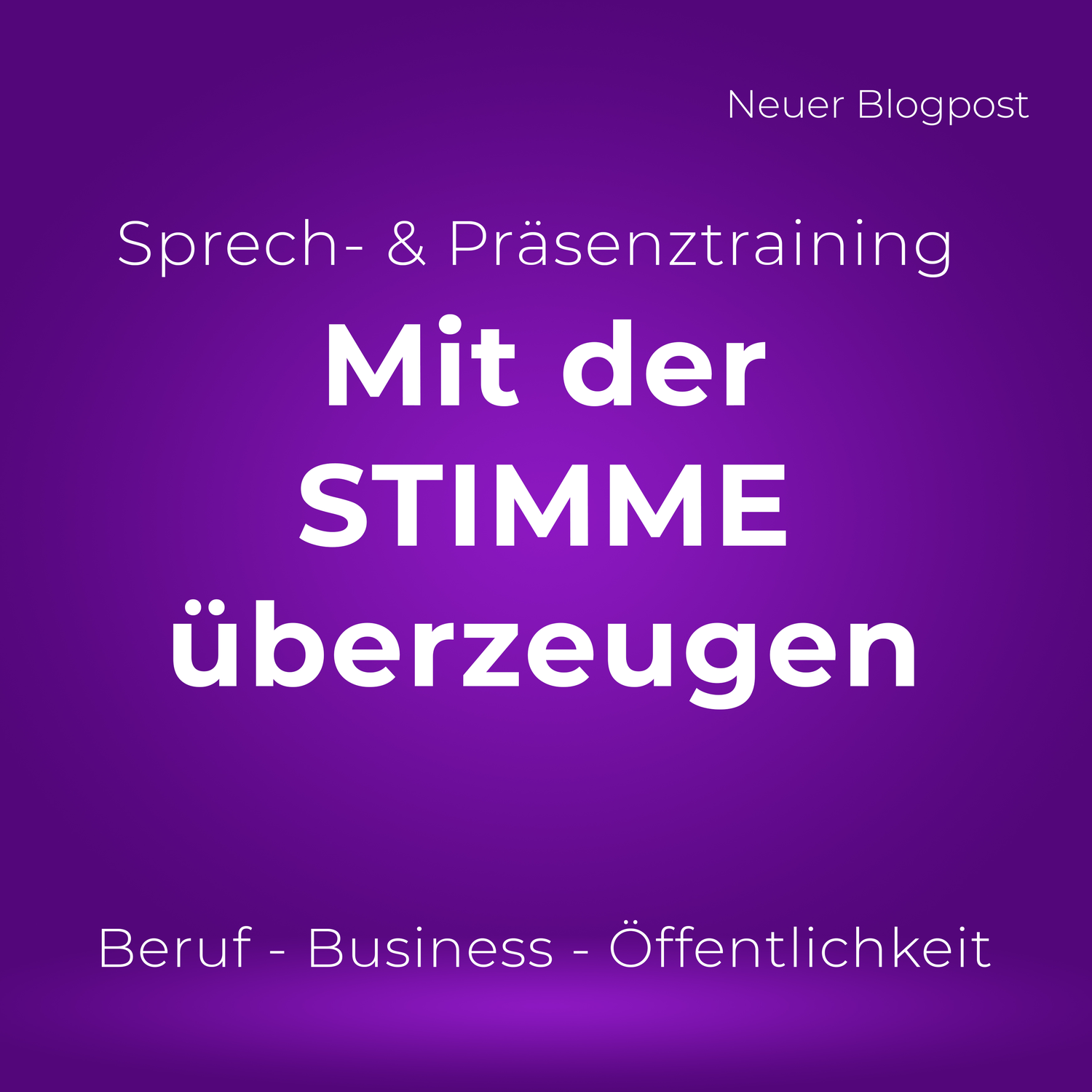 Mit der Stimme überzeugen
