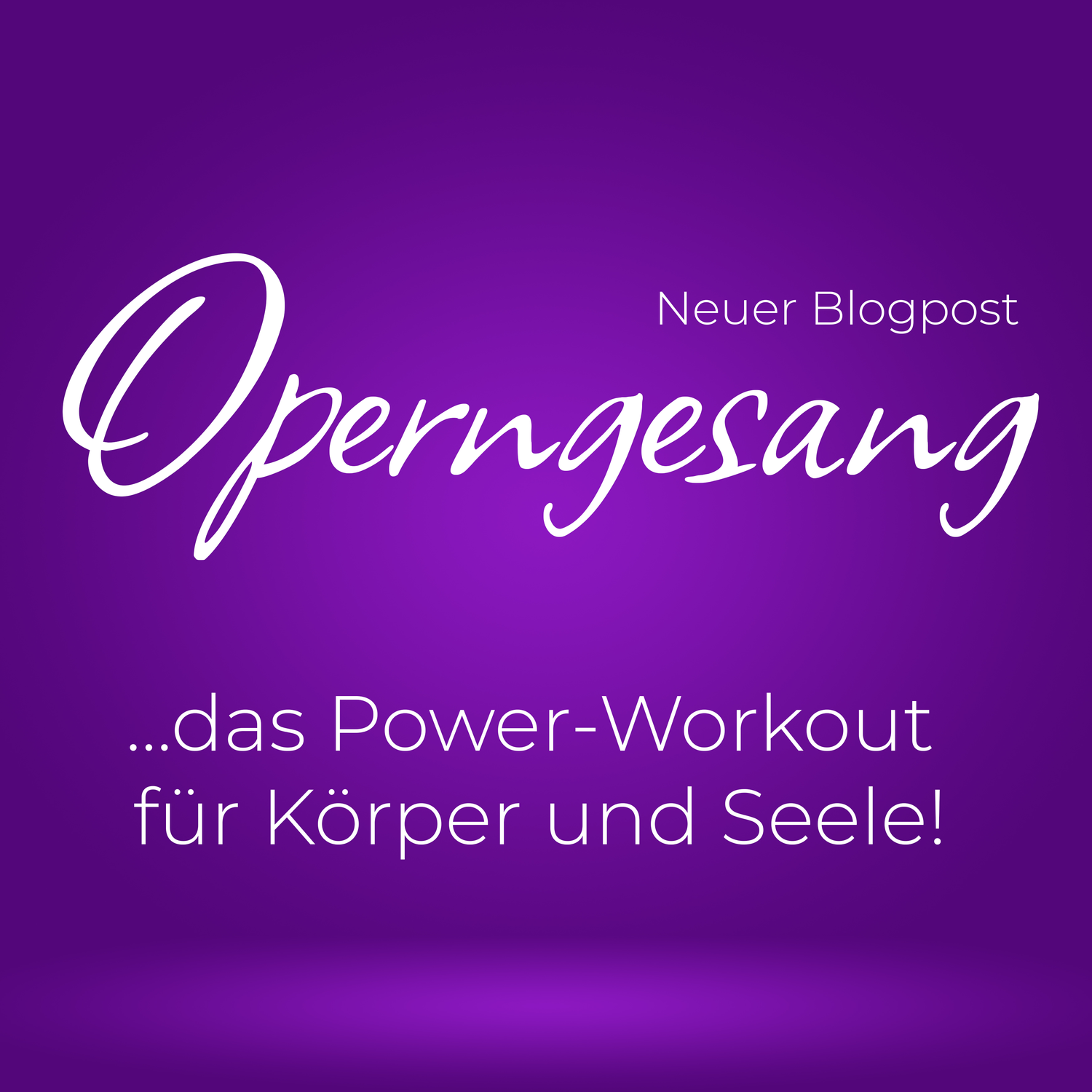 Operngesang - Mal so richtig "die Sau rauslassen"!