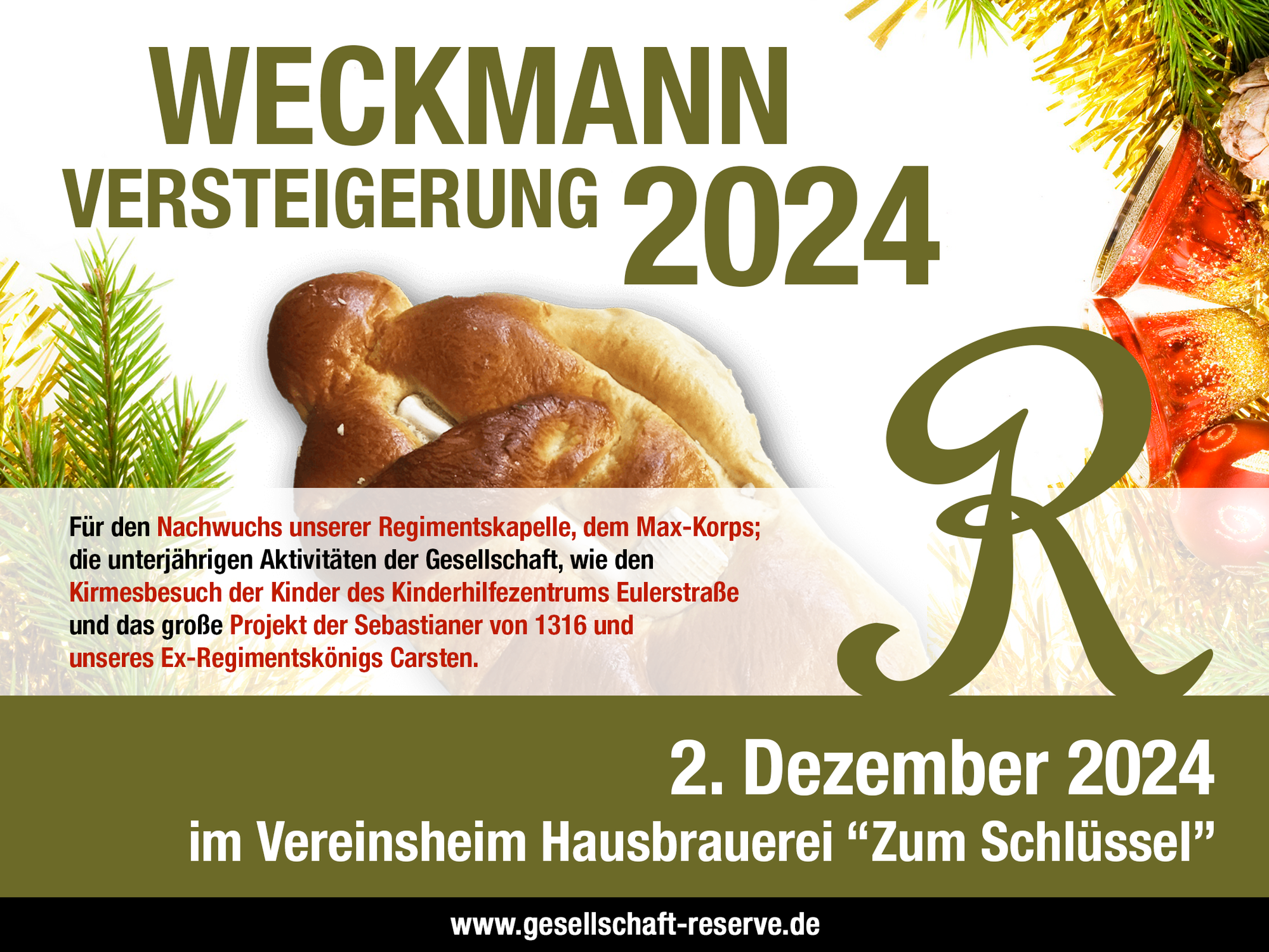 Monatsversammlung mit Weckmannversteigerung 2024