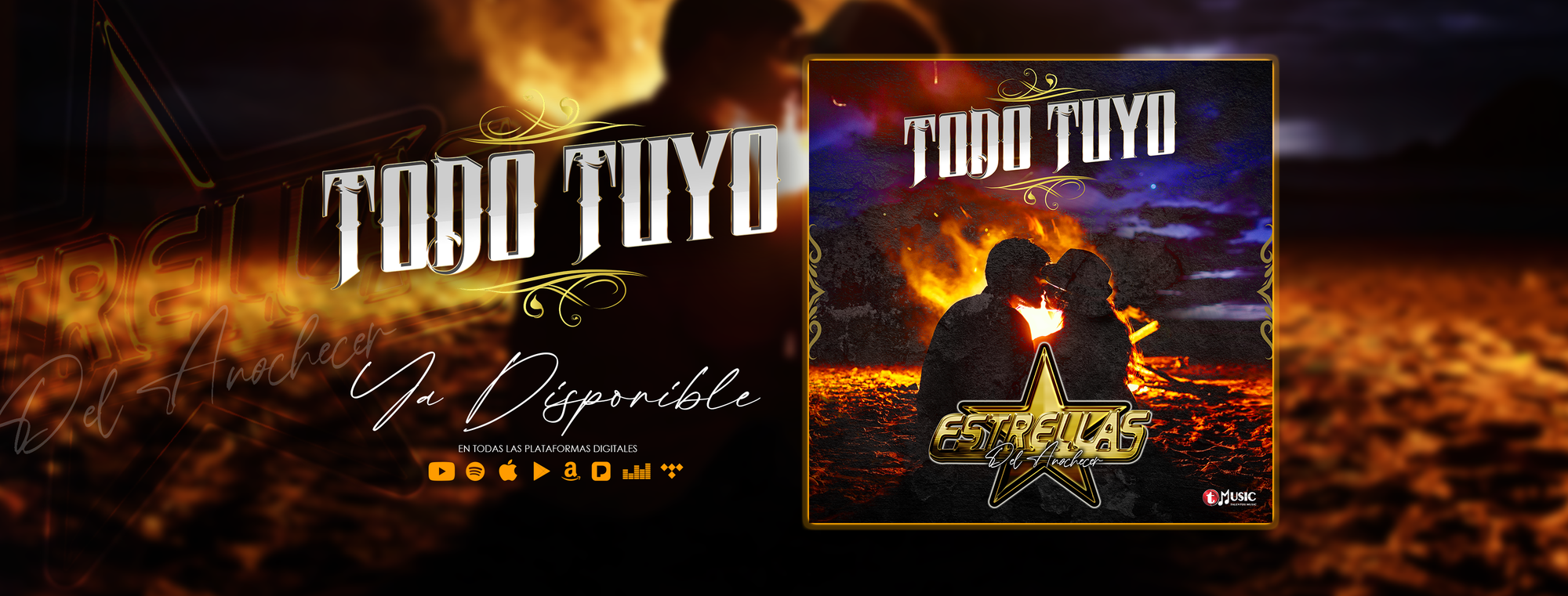 Talentos Music LLC presenta "Todo Tuyo"el nuevo sencillo de "Estrellas Del Anochecer" , ya disponible en YouTube y todas las Plataformas Digitales