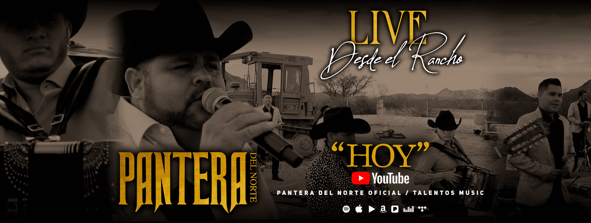 Mira aquí el nuevo Video Oficial de "Pantera Del Norte - Hoy - Live Desde El Rancho"