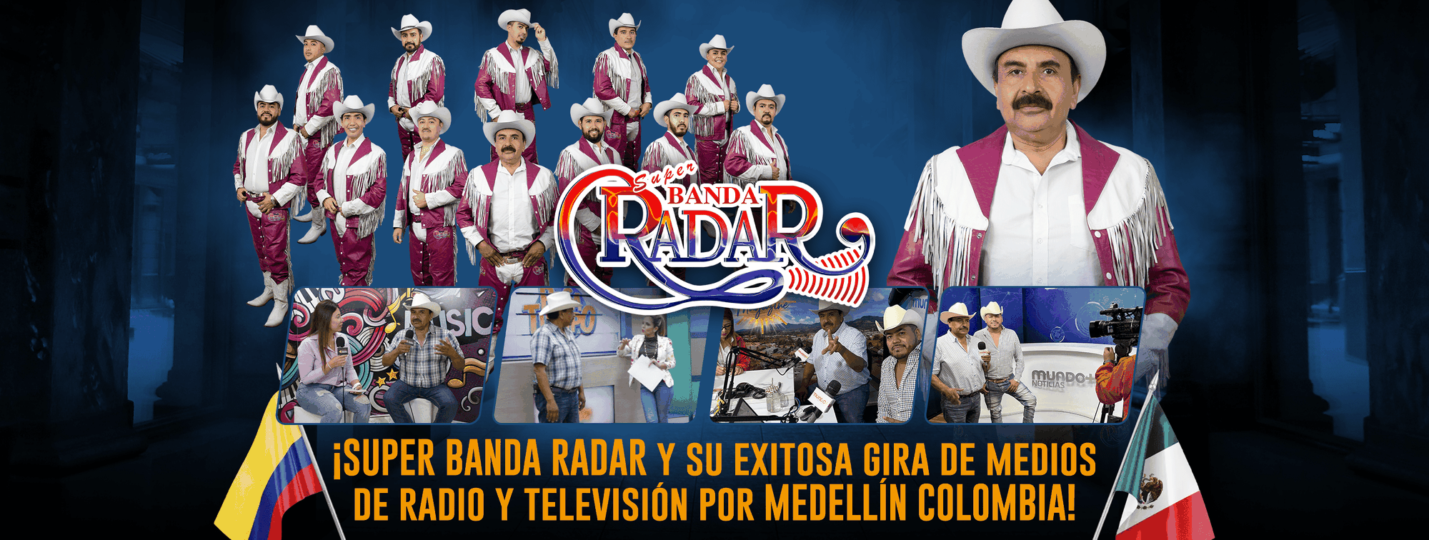 NOTICIA OFICIAL - Super Banda Radar y su exitosa gira de medios de Radio y Televisión por Medellín Colombia