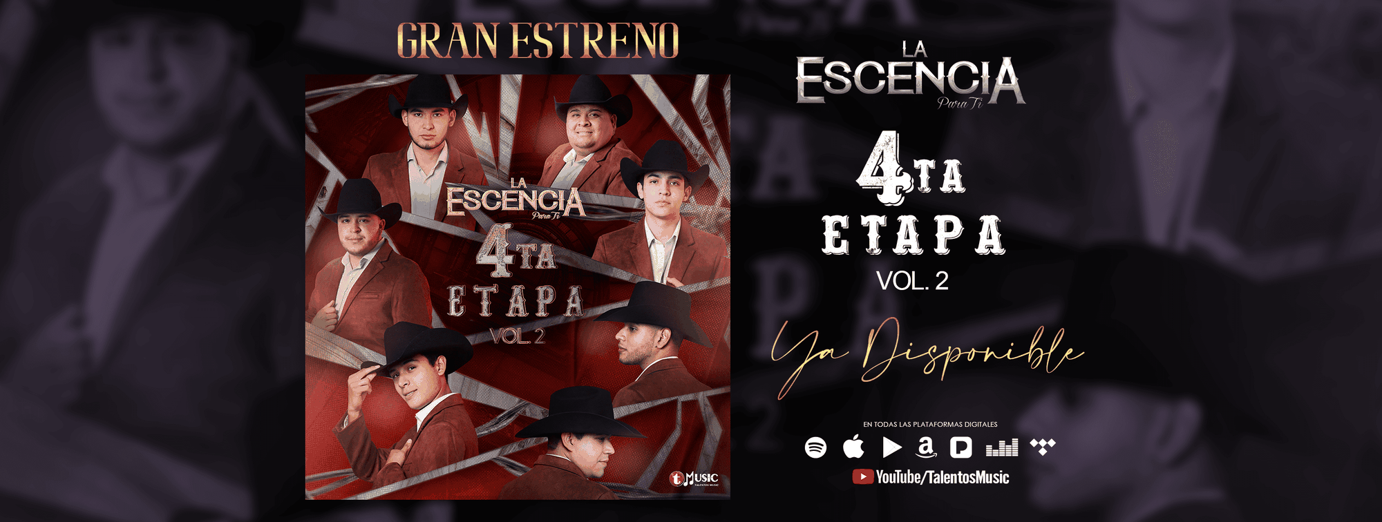 Escucha aquí “4ta Etapa Vol. 2” lo más nuevo de La Escencia Para Ti ¡Disponible en Plataformas Digitales y YouTube!