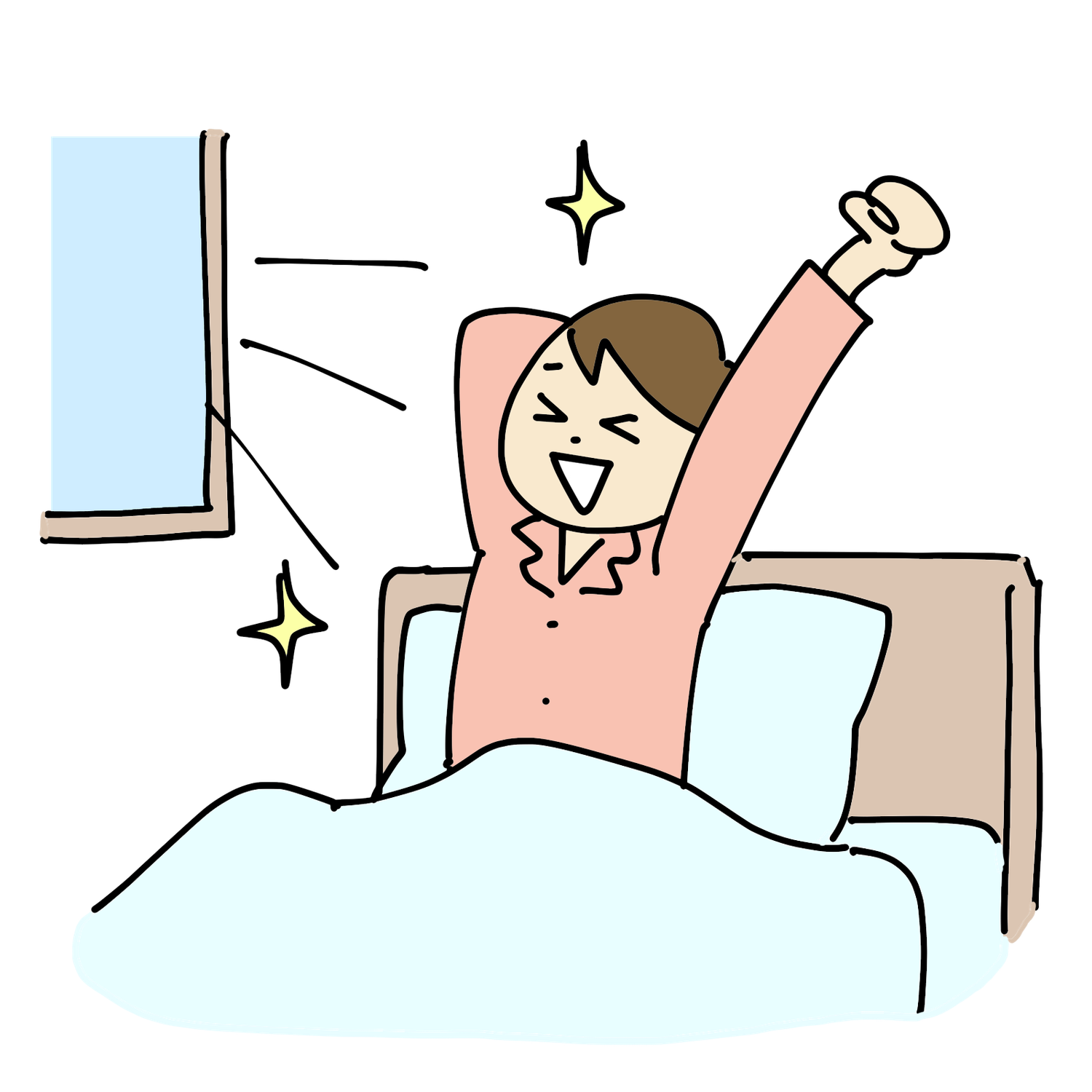 いい気分で眠りポジティブな朝を迎える