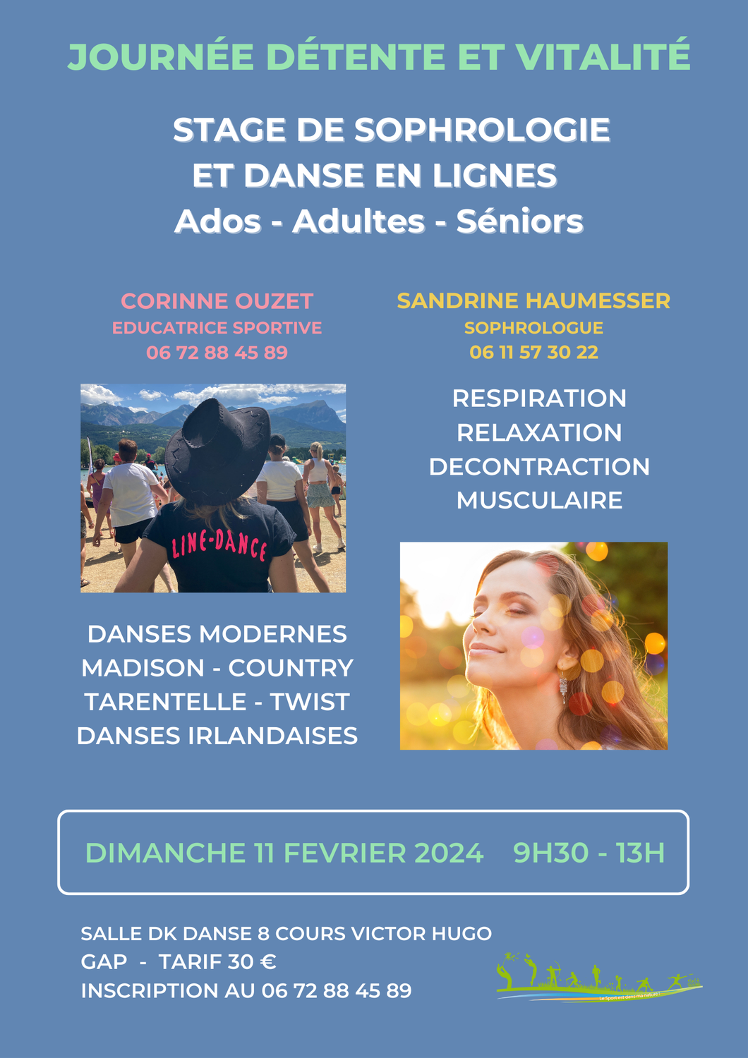 STAGE DE SOPHROLOGIE ET LINE DANCE (danses en lignes)