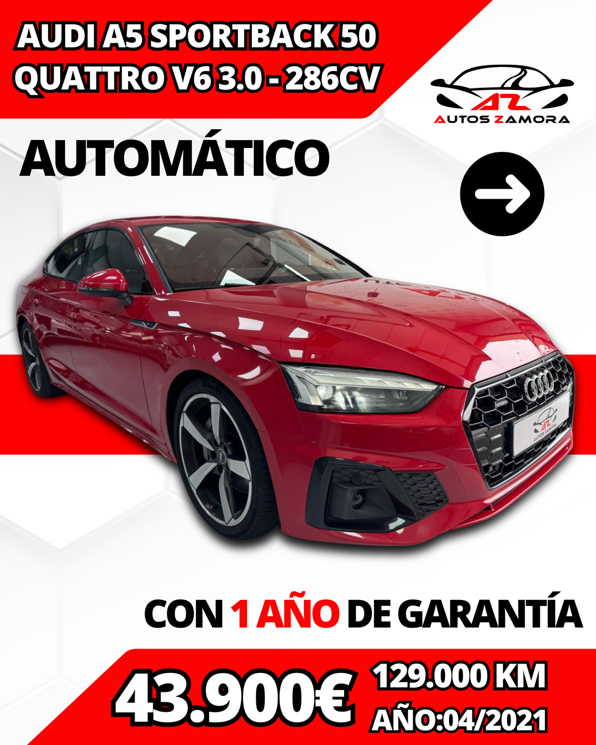 AUDI A5 SPORTBACK 50 QUATTRO V6