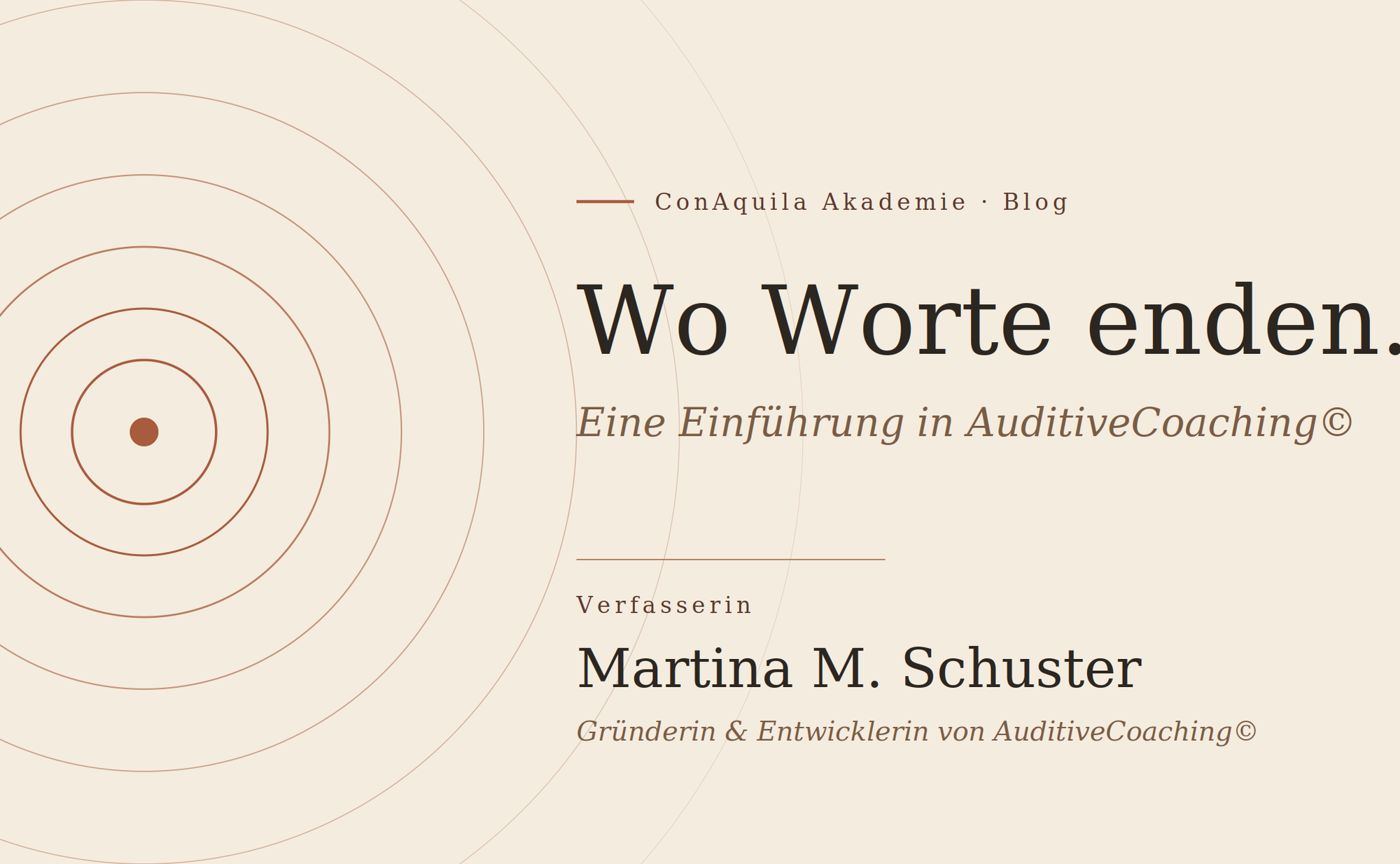 Wo Worte enden: Eine Einführung in AuditiveCoaching©