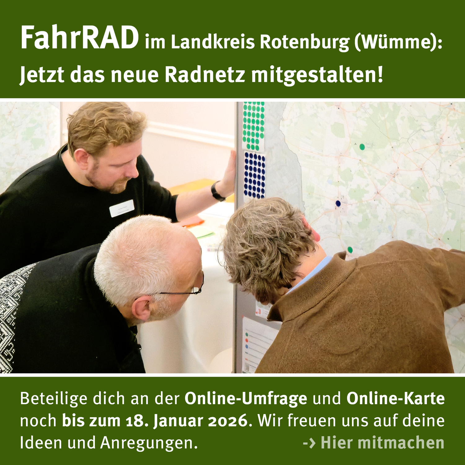 FahrRAD im Landkreis Rotenburg (Wümme) - Per Onlineumfrage das Radnetz mitgestalten!