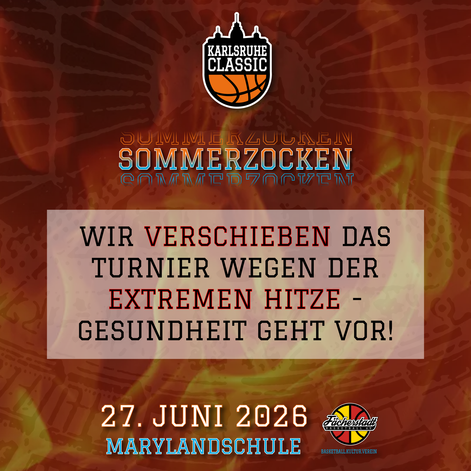 Das Sommerzocken wird verschoben!