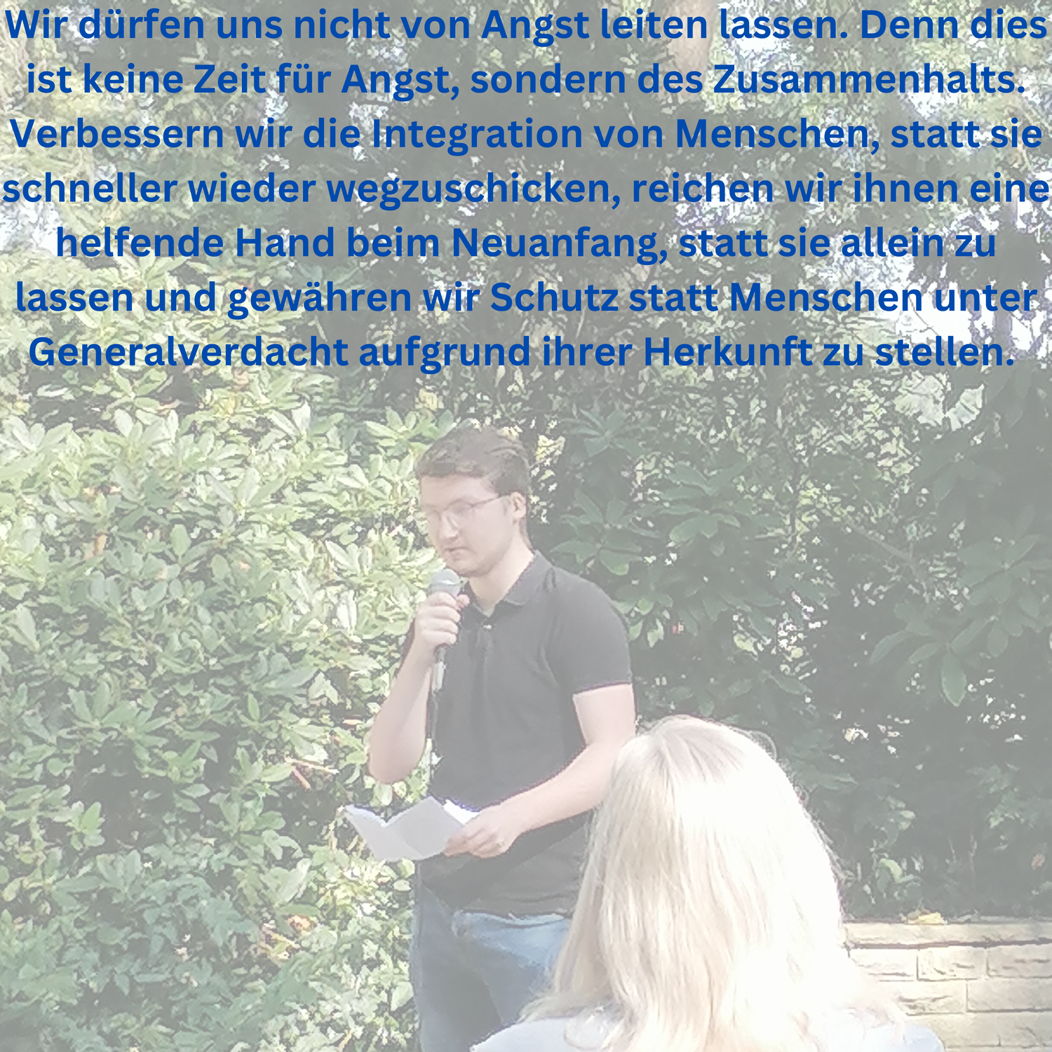 Wir dürfen uns nicht von Angst leiten lassen!