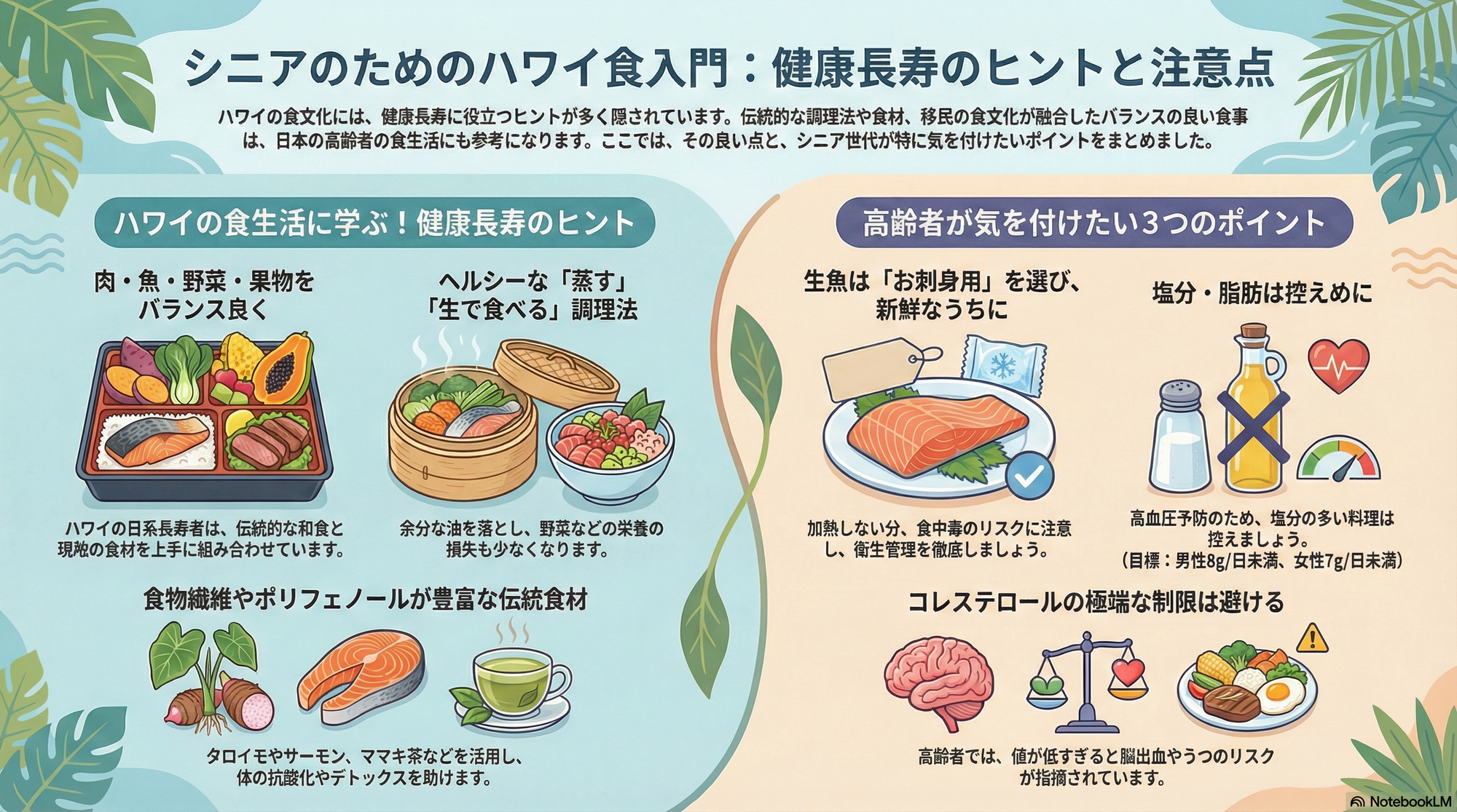 南国ハワイの食事が、実はシニアの健康の味方