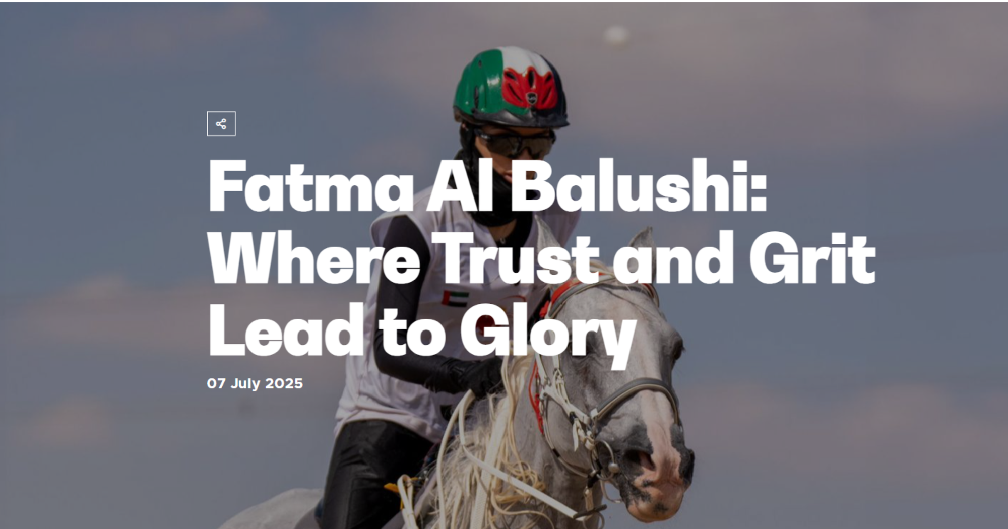 FEI: "Fatma Al Balushi: Where Trust and Grit Lead to Glory"