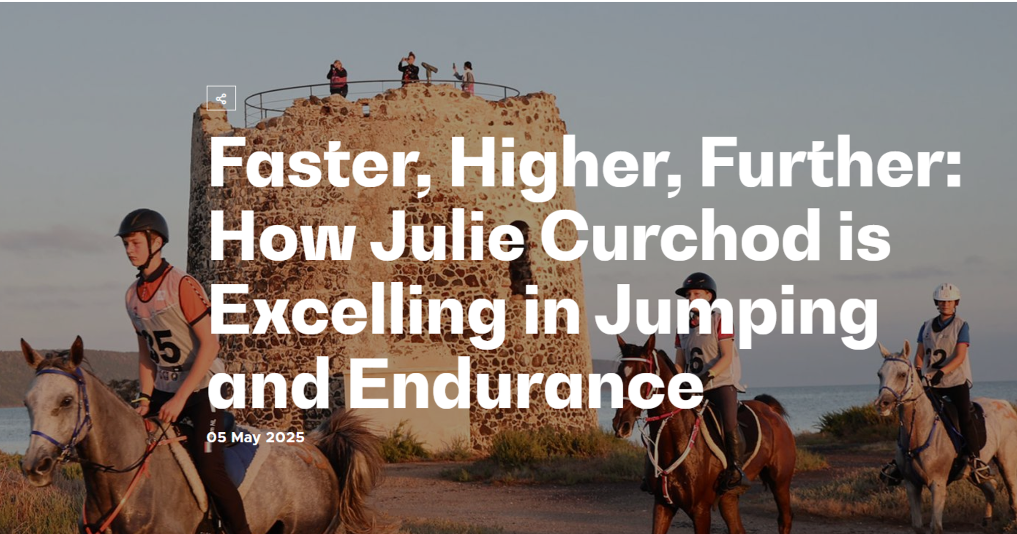 FEI: "Faster, Higher, Further: How Julie Curchod is Excelling in Jumping and Endurance"