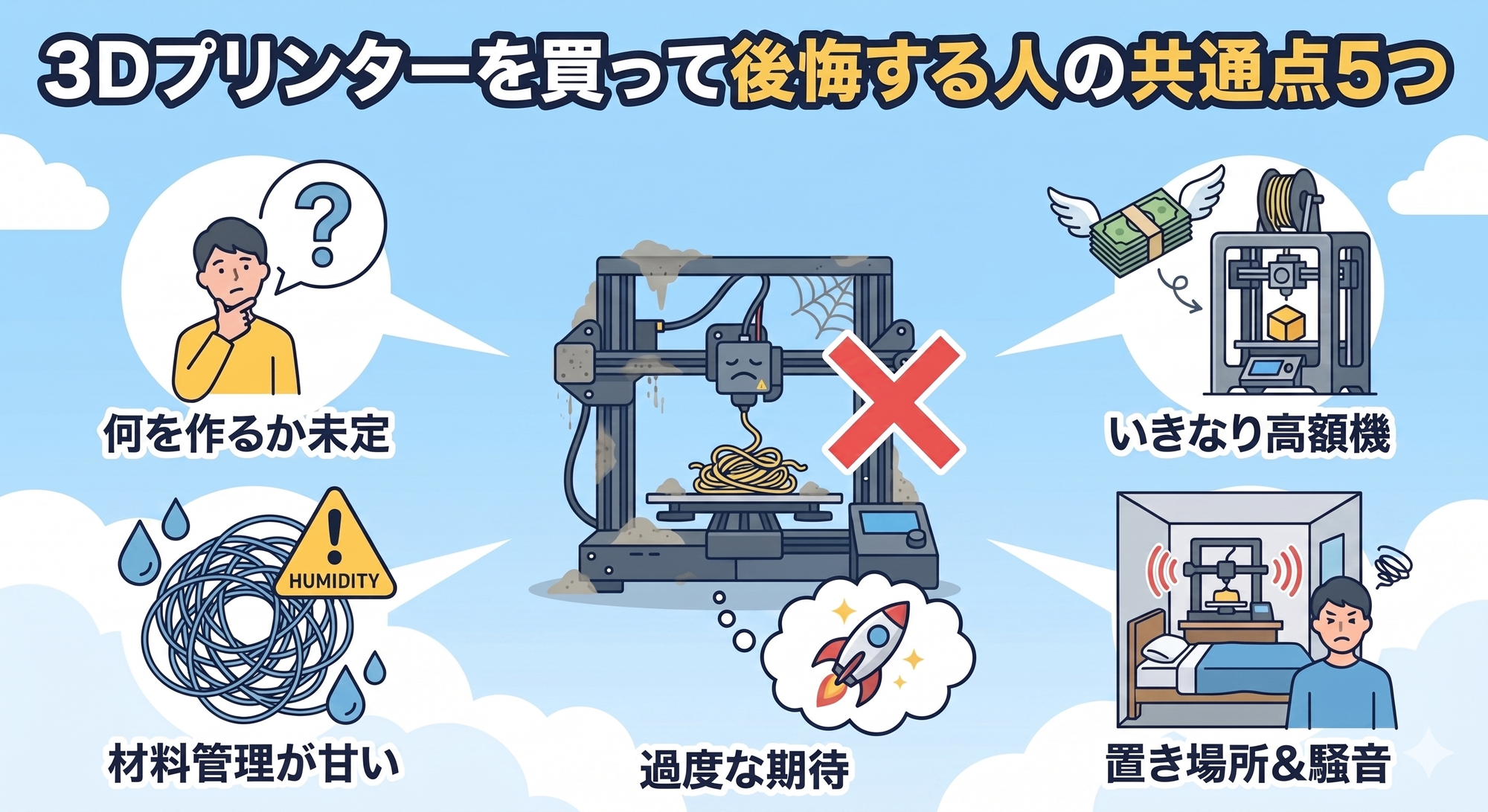 3Dプリンターを買って後悔する人の共通点5つ｜購入前に読んでほしい話