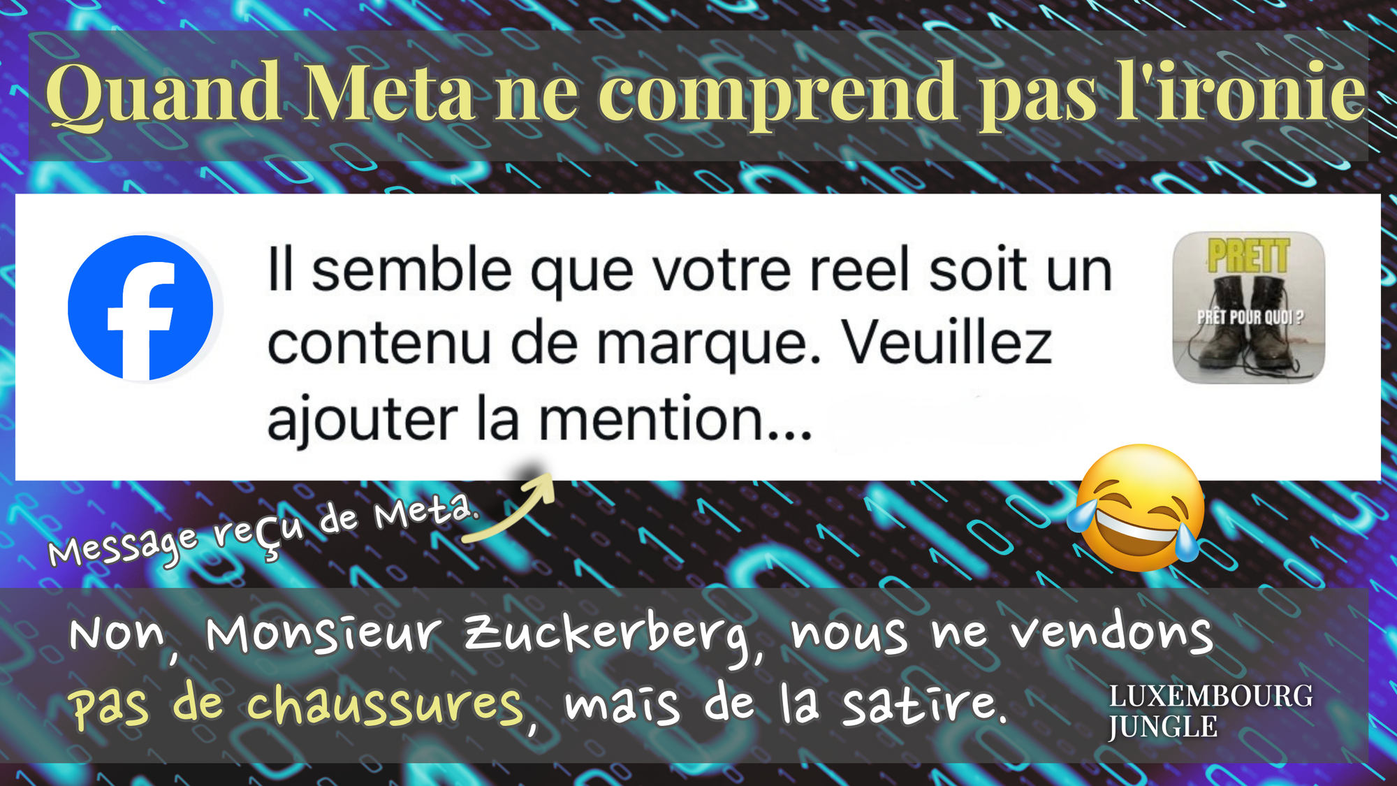 Meta pense que nous sommes un marchand de chaussures