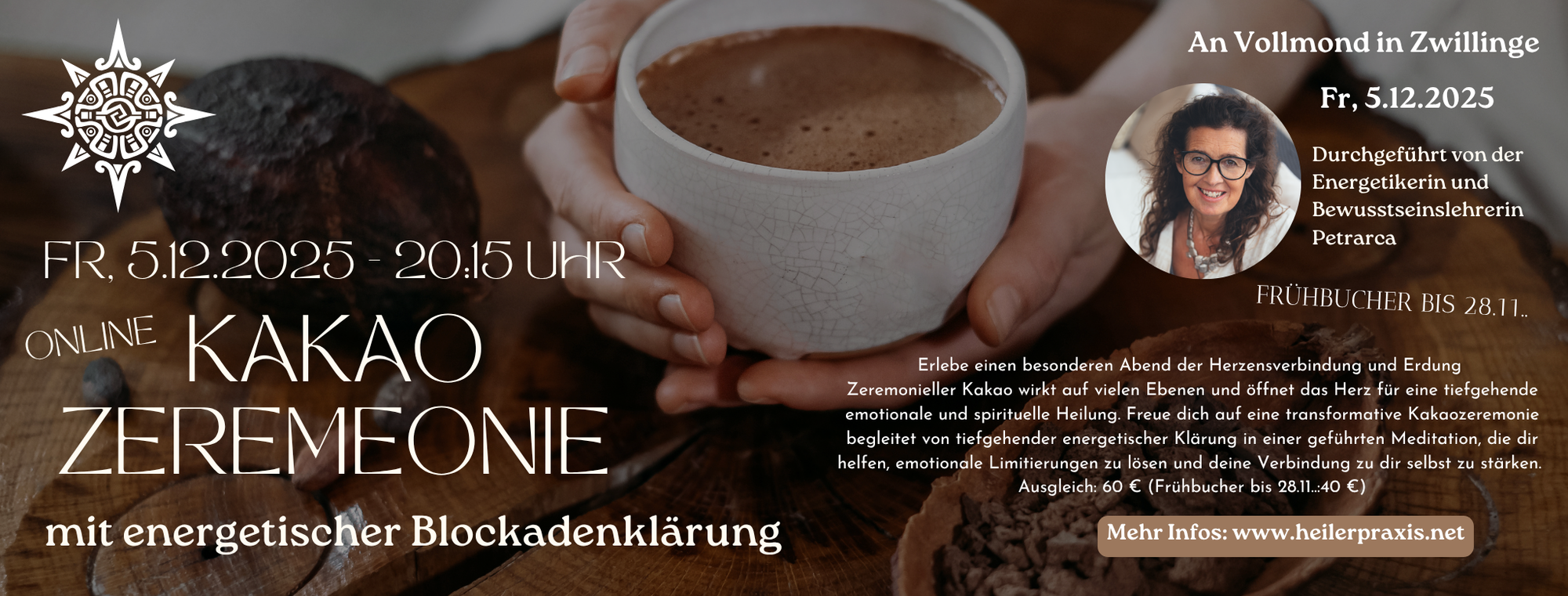 Special: 5.12. Online-Kakaozeremonie - zu Vollmond in Zwillinge