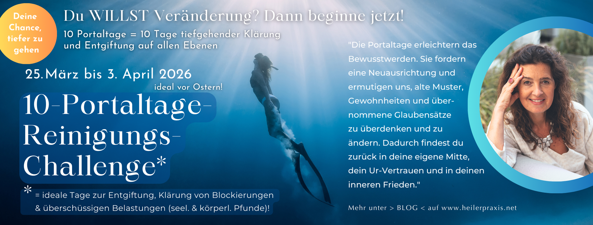 10 Portaltage ab 25.3. = 10 Tage vor Ostern = tiefgehende Reinigungs-Challenge