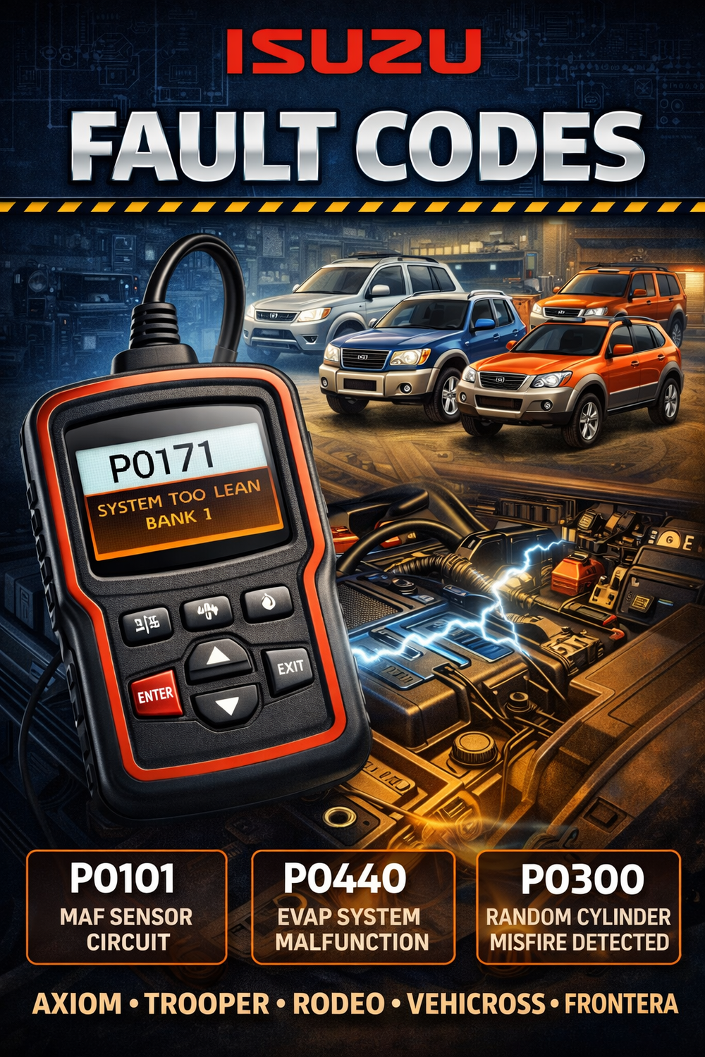 Isuzu Fault Codes Axiom, Trooper, Rodeo, Vehicross, Frontera