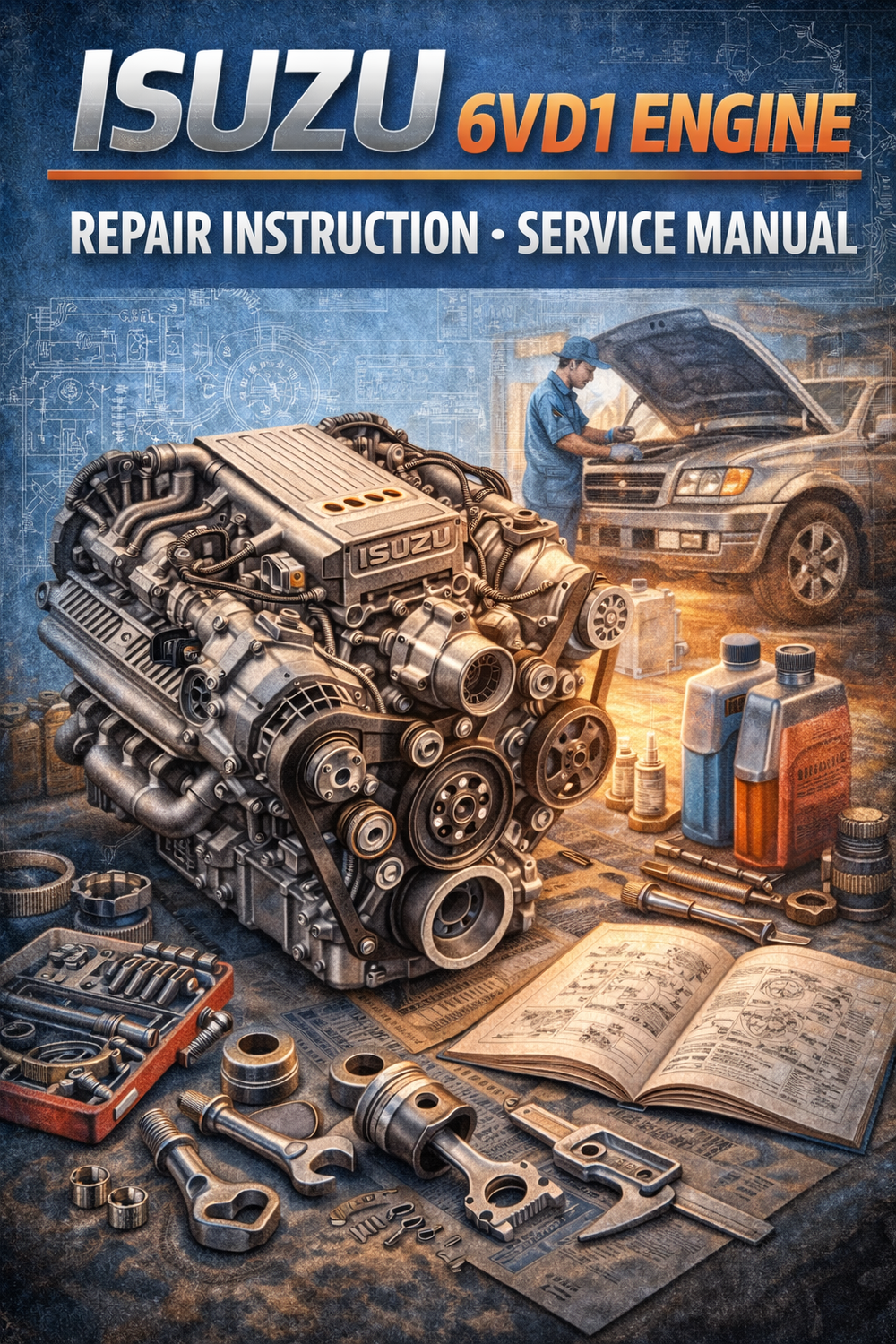 Isuzu 6VD1 Engine Repair Instruction. Service Manual