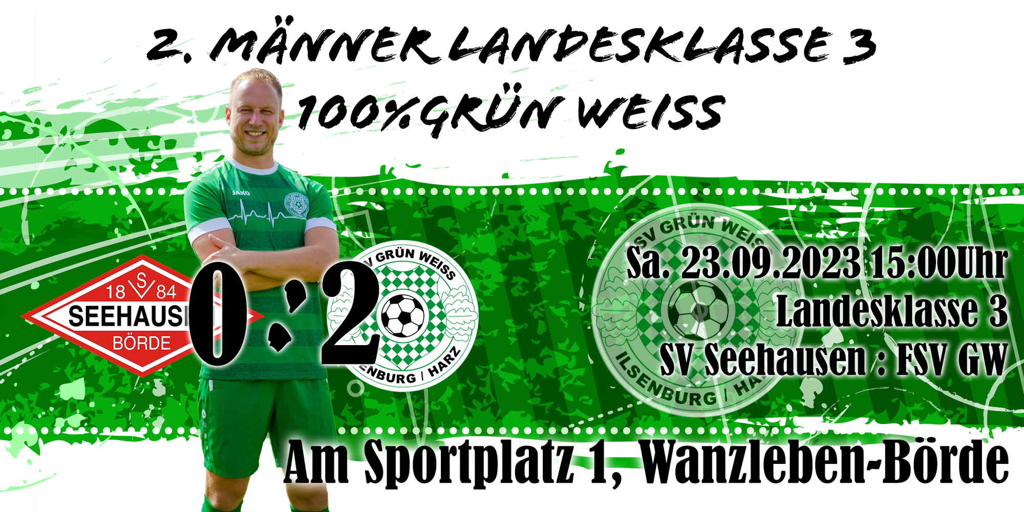Spielbericht zum Spiel der LK - 3: SV Seehausen/Börde – FSV Grün-Weiß Ilsenburg II, 0:2 (0:0), Wanzleben-Börde
