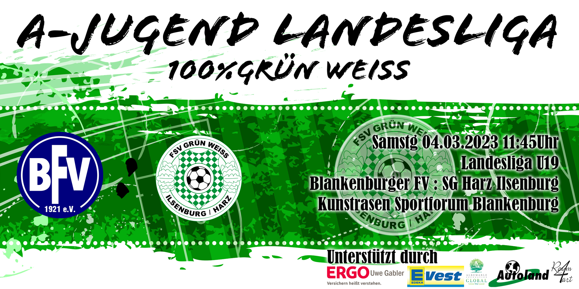 A-Junioren Landesliga St. 2: Blankenburger FV v. 1 – SG Harz - Ilsenburg