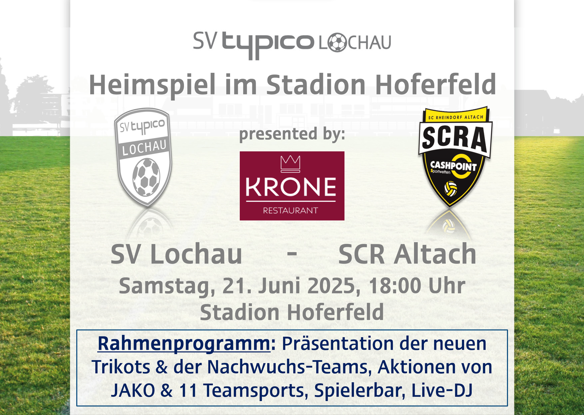Der SCR Altach gastiert im Stadion Hoferfeld