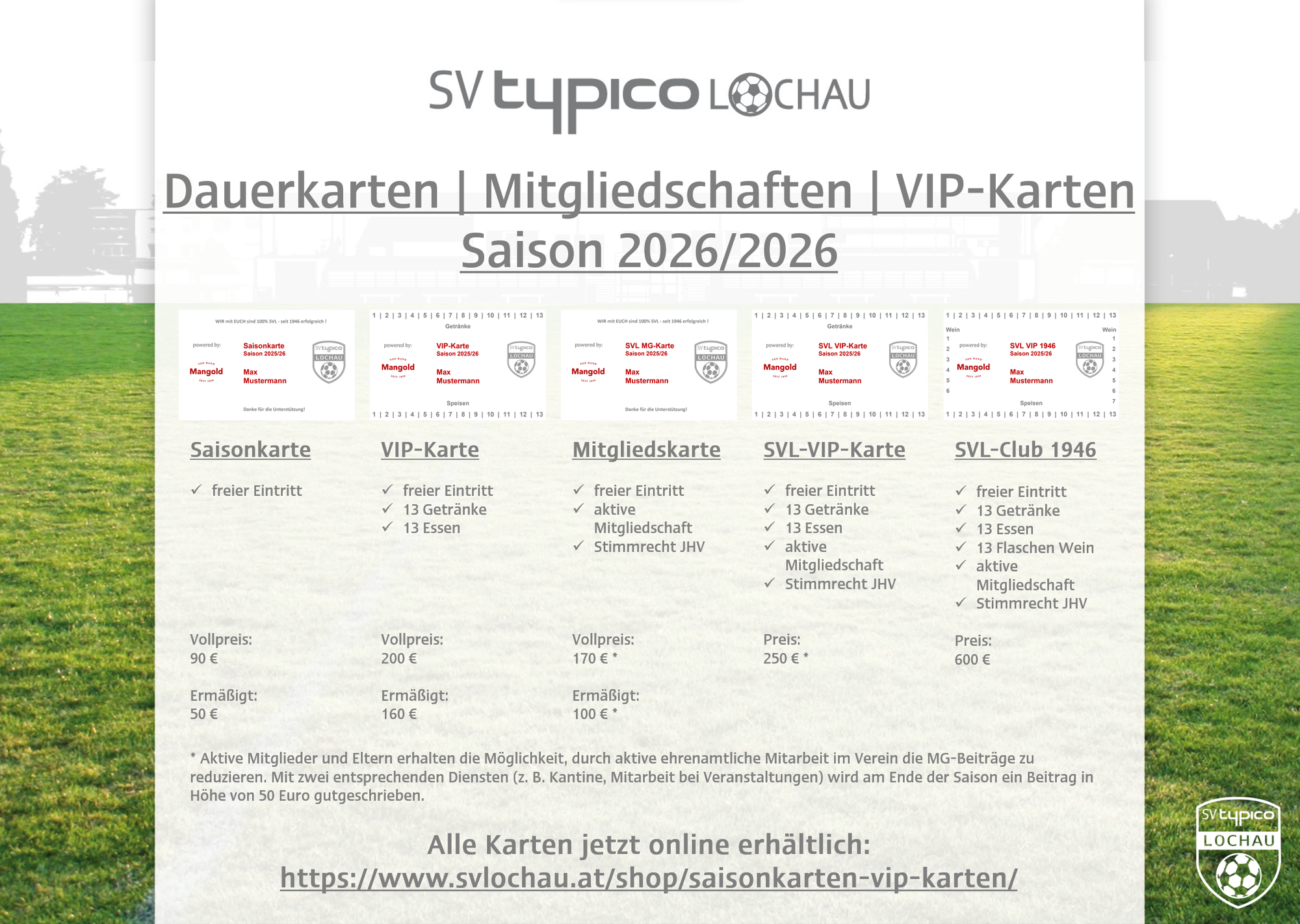 Mitglieds- & VIP-Karten Saison 2025/2026