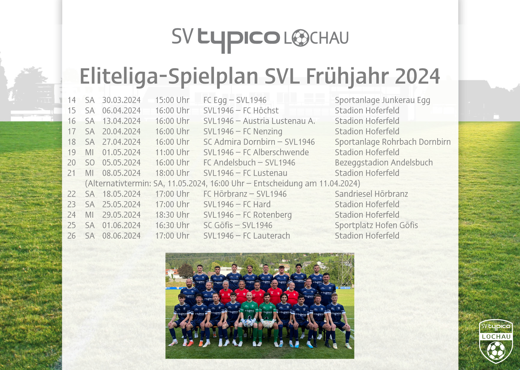 Spielplan Frühjahr 2024