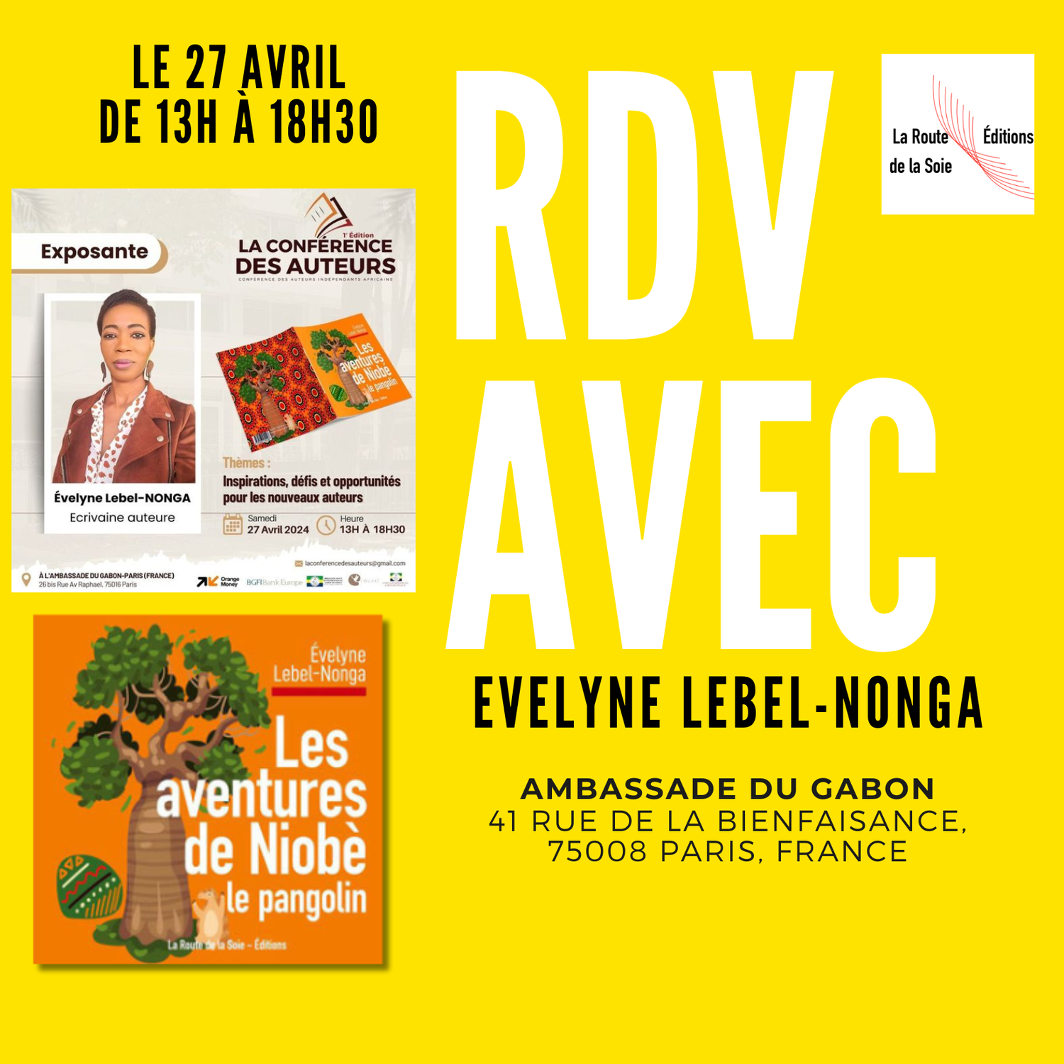 Rendez-vous avec Evelyne Lebel-Nonga à la Conférence des Auteurs